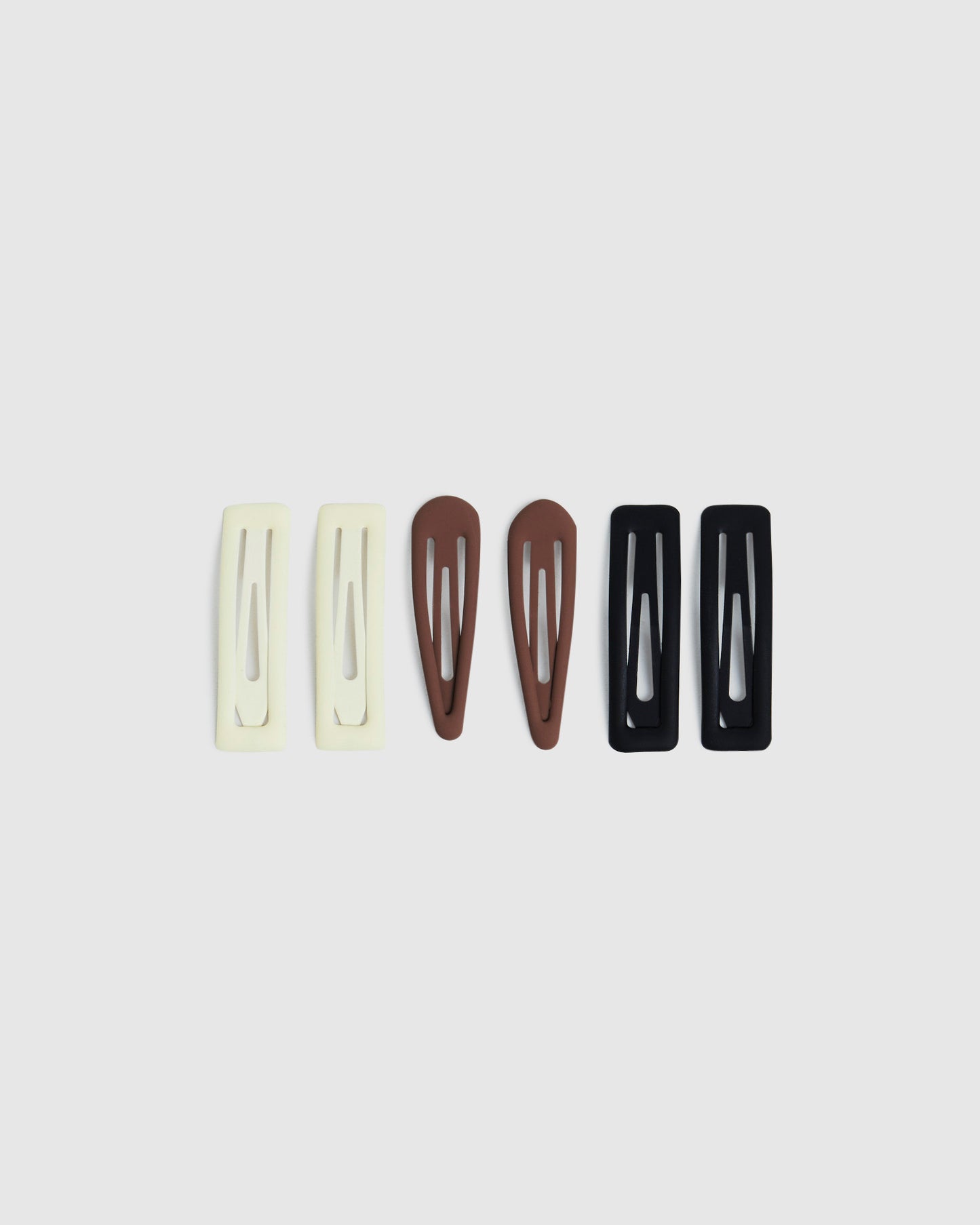 Puff Clips 3 Pack Brown/Cream/Black