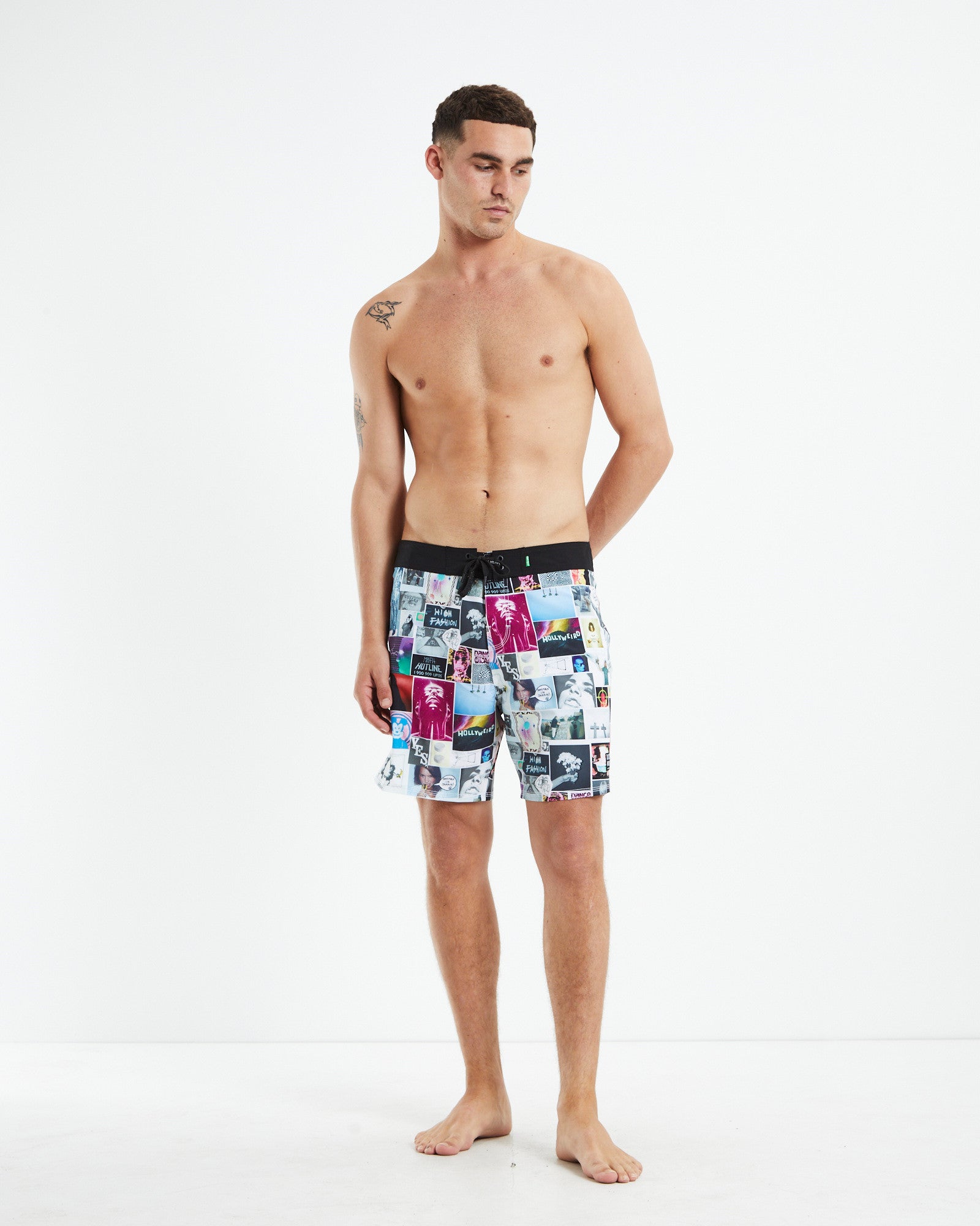Dope Machine Boardshorts Swap to Photomulti Assorted BLACK