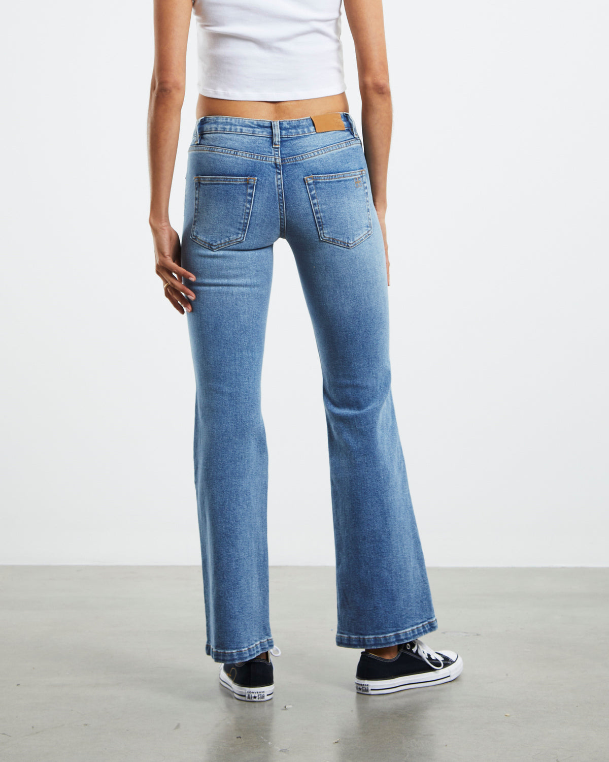 Syd Stretch Low Rise Bootleg Jeans Salty Blue BLUE