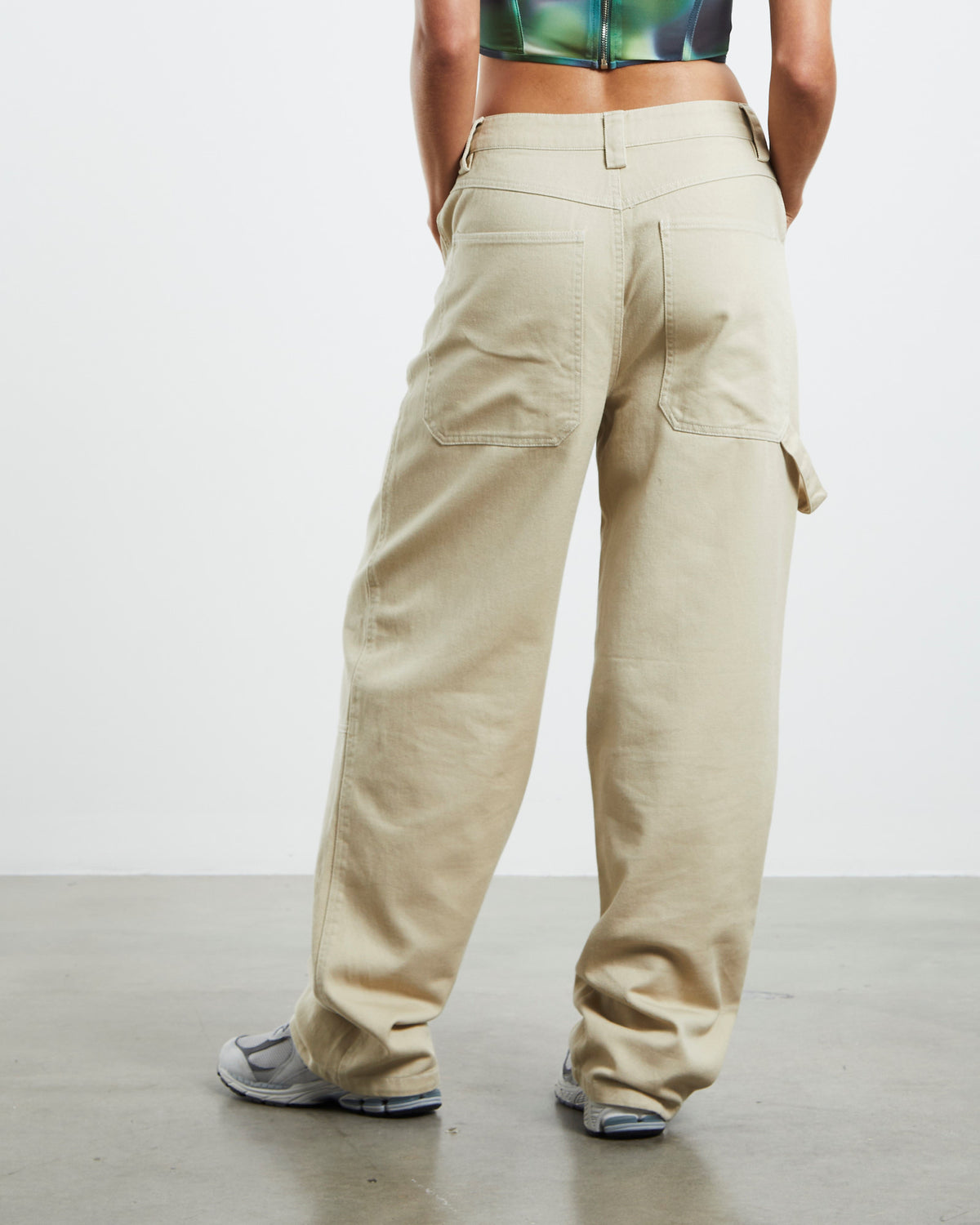Ash Panelled Carpenter Pants Beige BEIGE