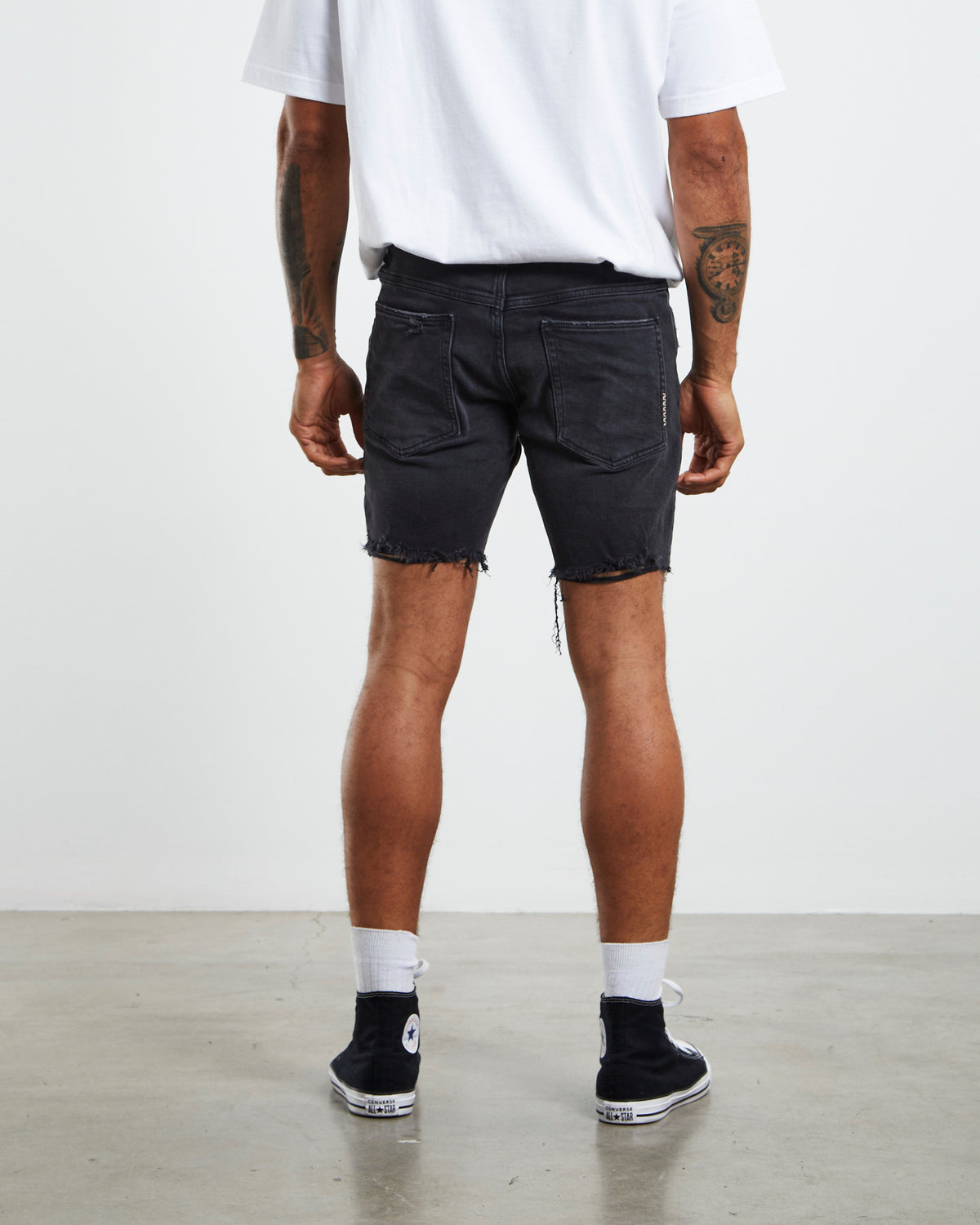Ray Denim Shorts Washed Space Black BLACK