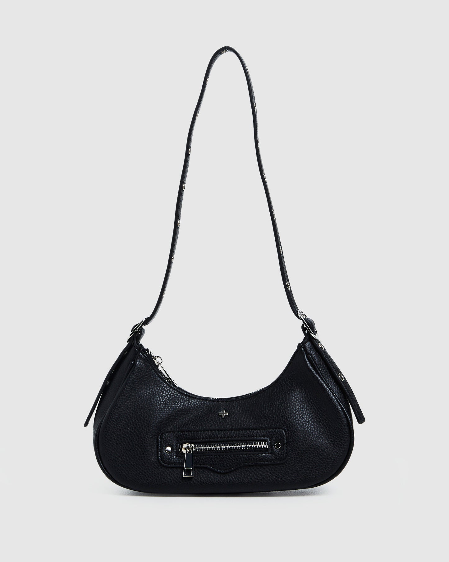 Moto Bag Black Pebble/Silver