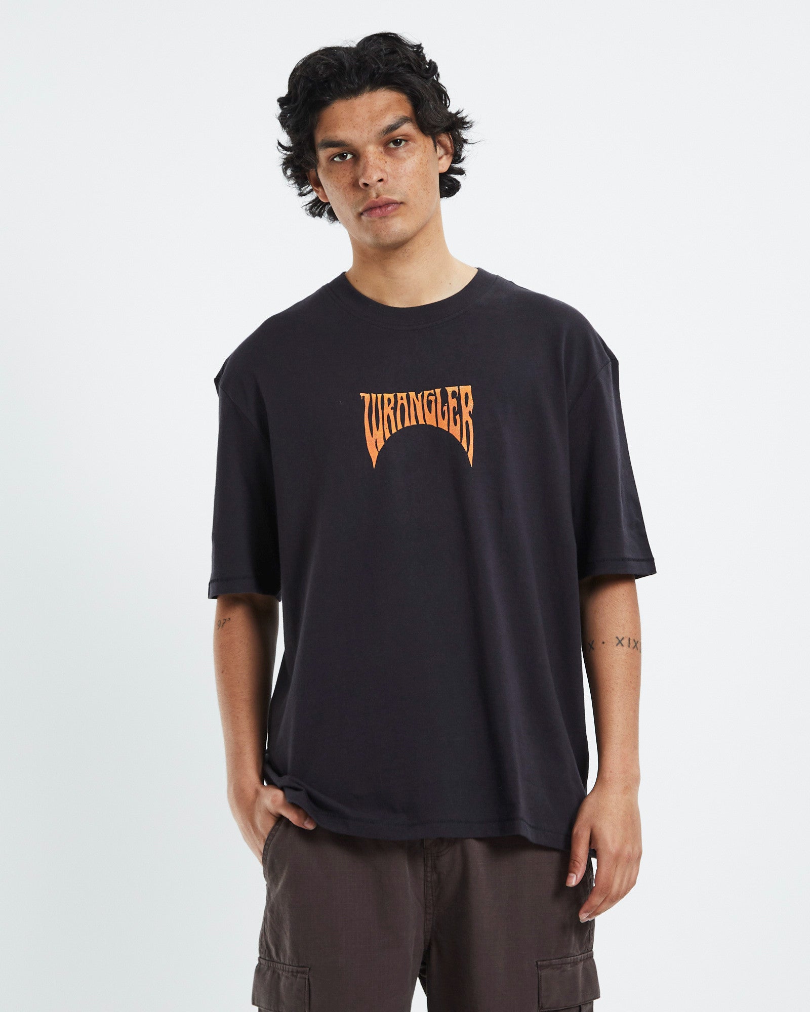 Ying Yang T-Shirt Worn Black BLACK