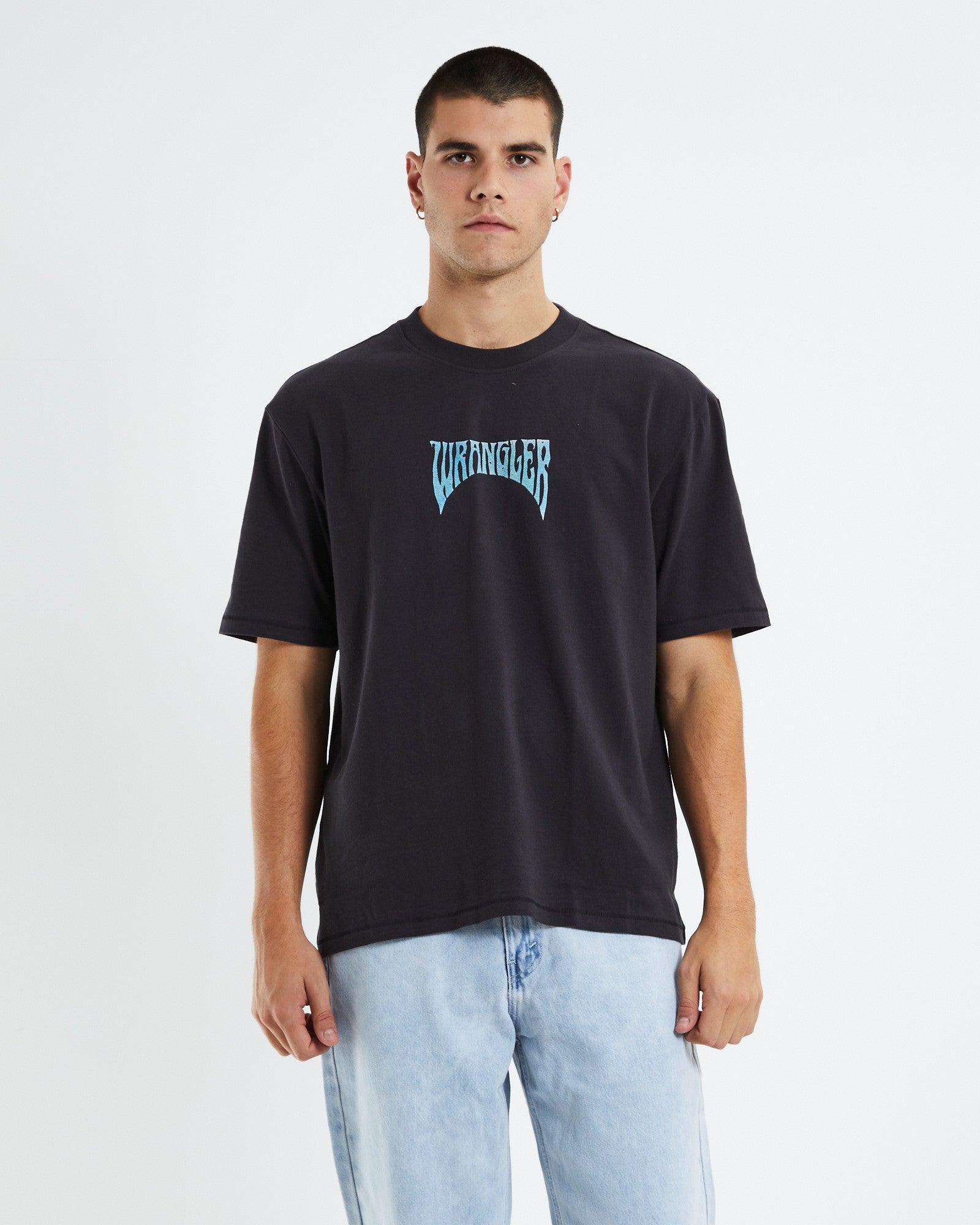 Melting Sun T-Shirt Worn Black BLACK