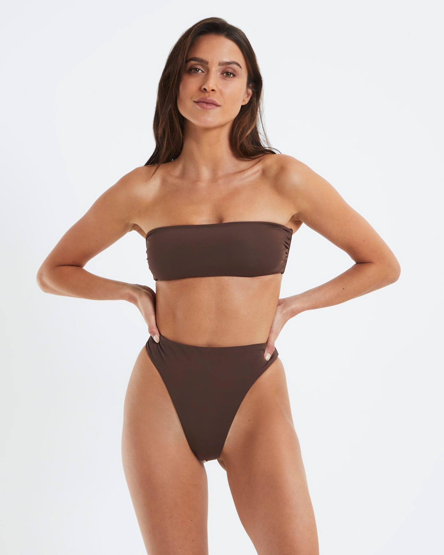 Bandeau Bikini Top Coffee Brown