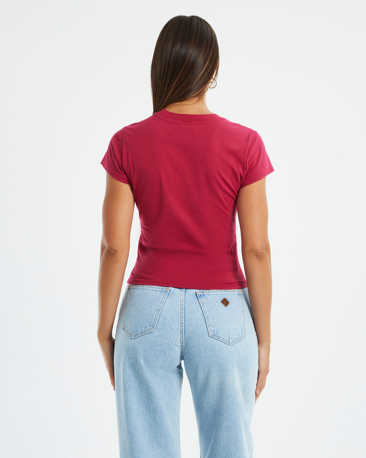 A Baby Tee Magenta Red HOT PINK
