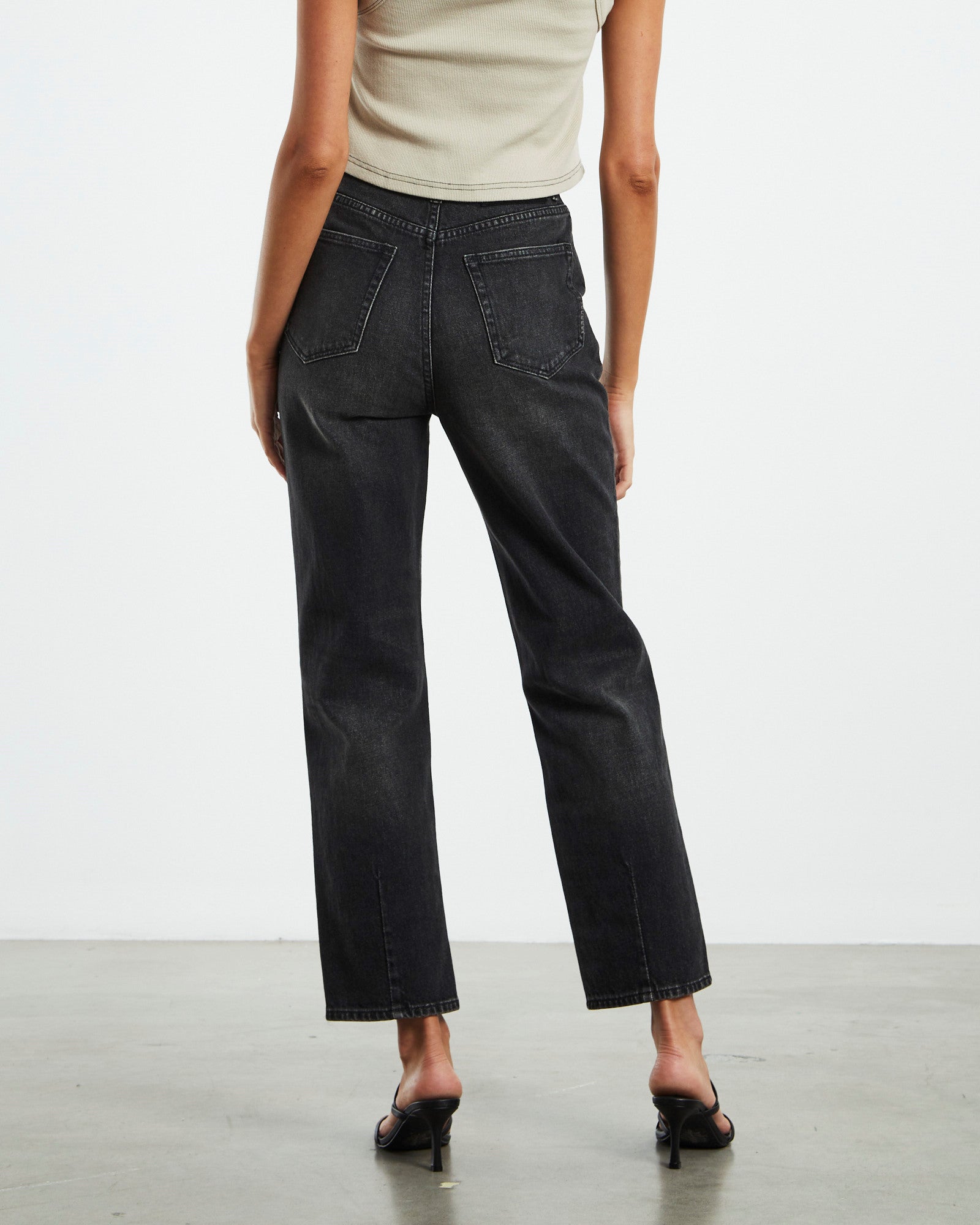 Nico Straight Jeans Empire Black BLACK