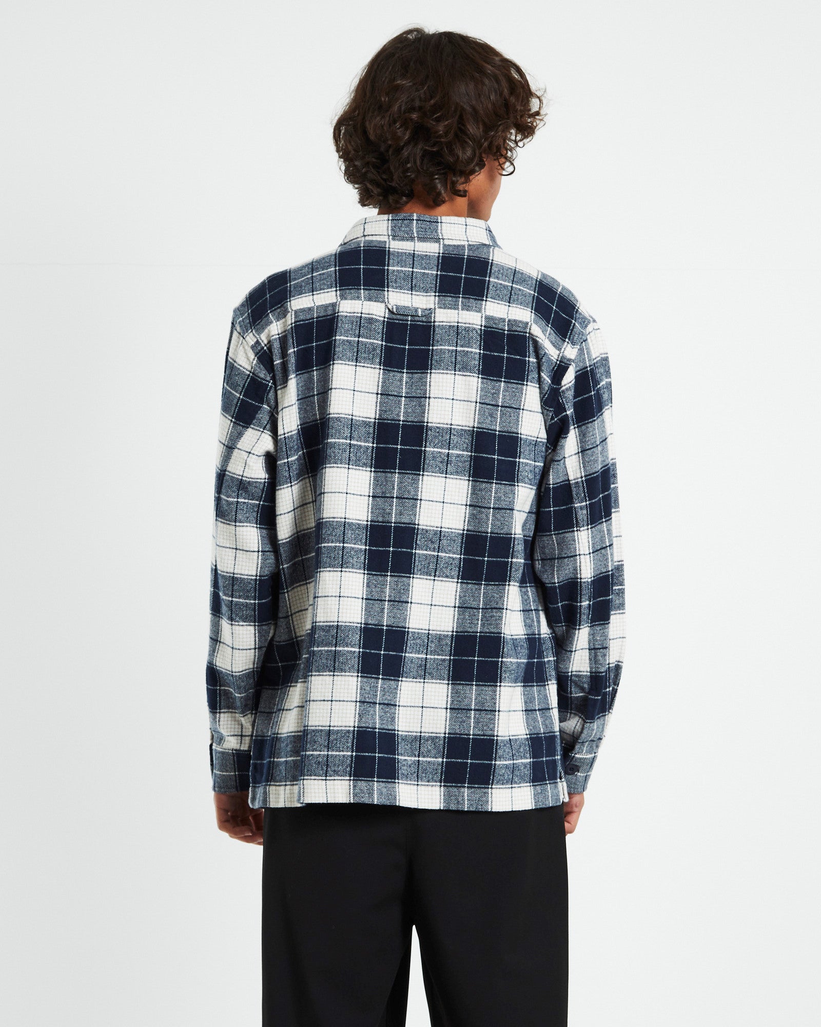 Windsor Check Overshirt Navy NAVY