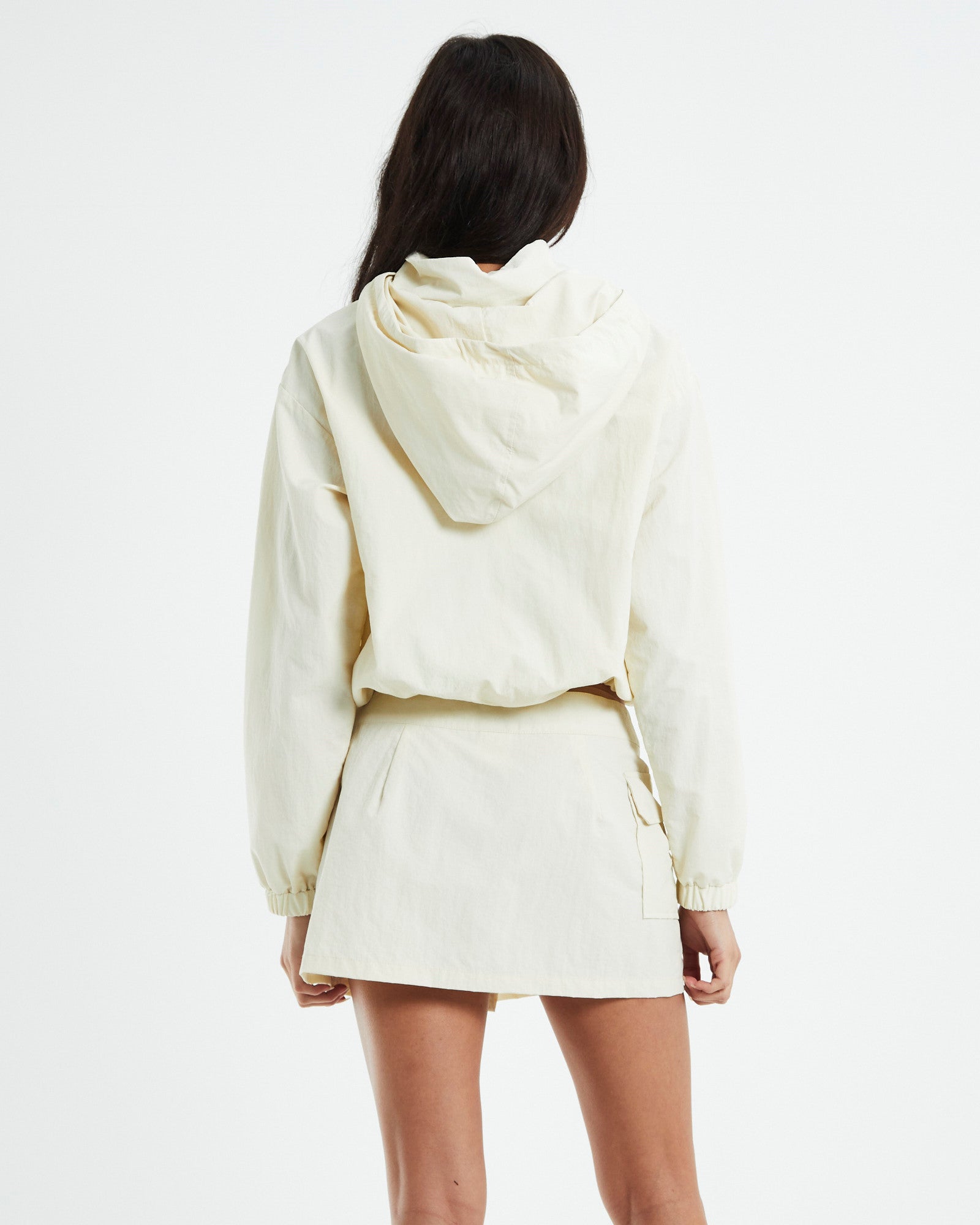 Astrid Nylon Track Jacket Cream