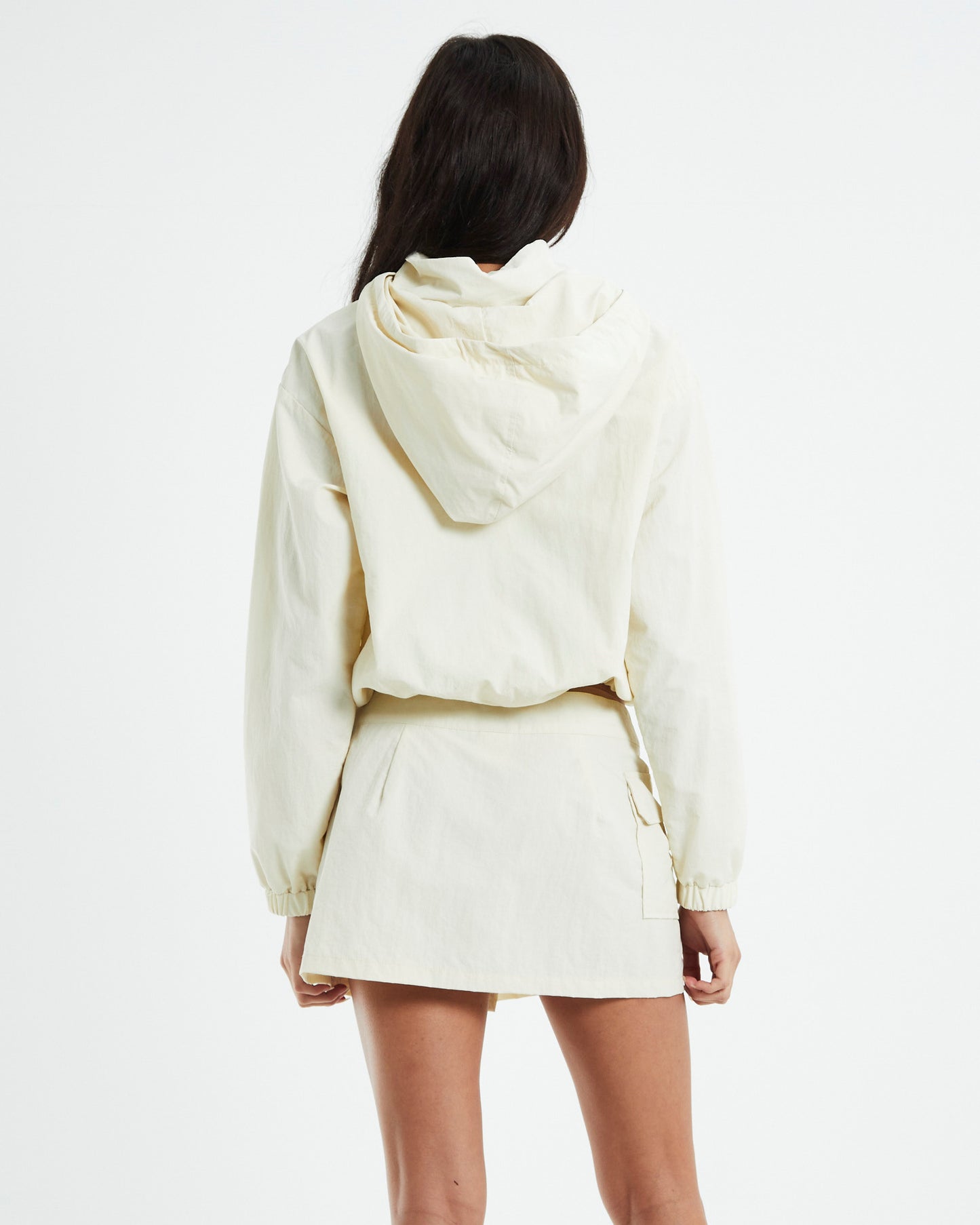 Astrid Nylon Track Jacket Cream