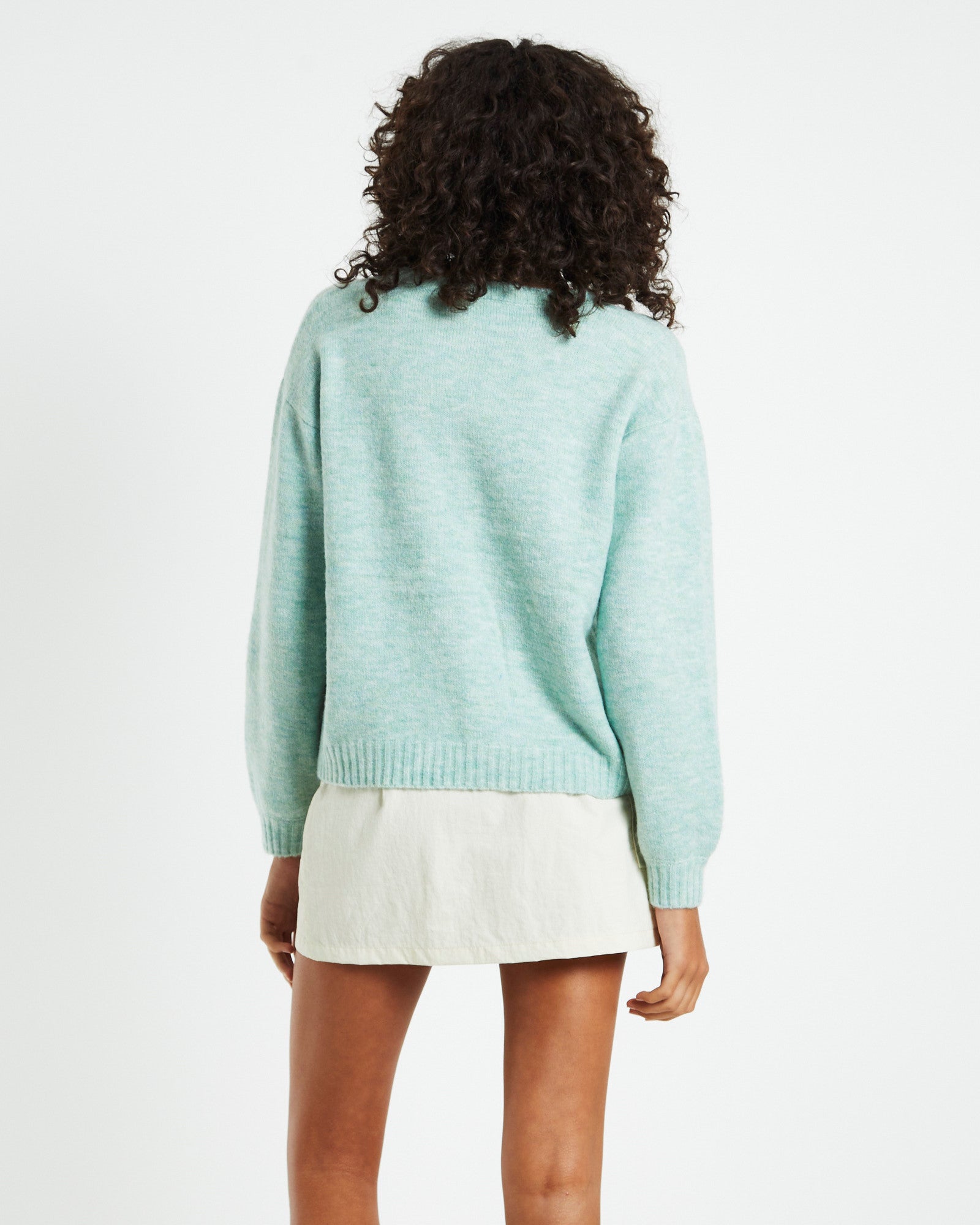 Phoebe Mohair Novelty Knit Jumper Blue GREEN