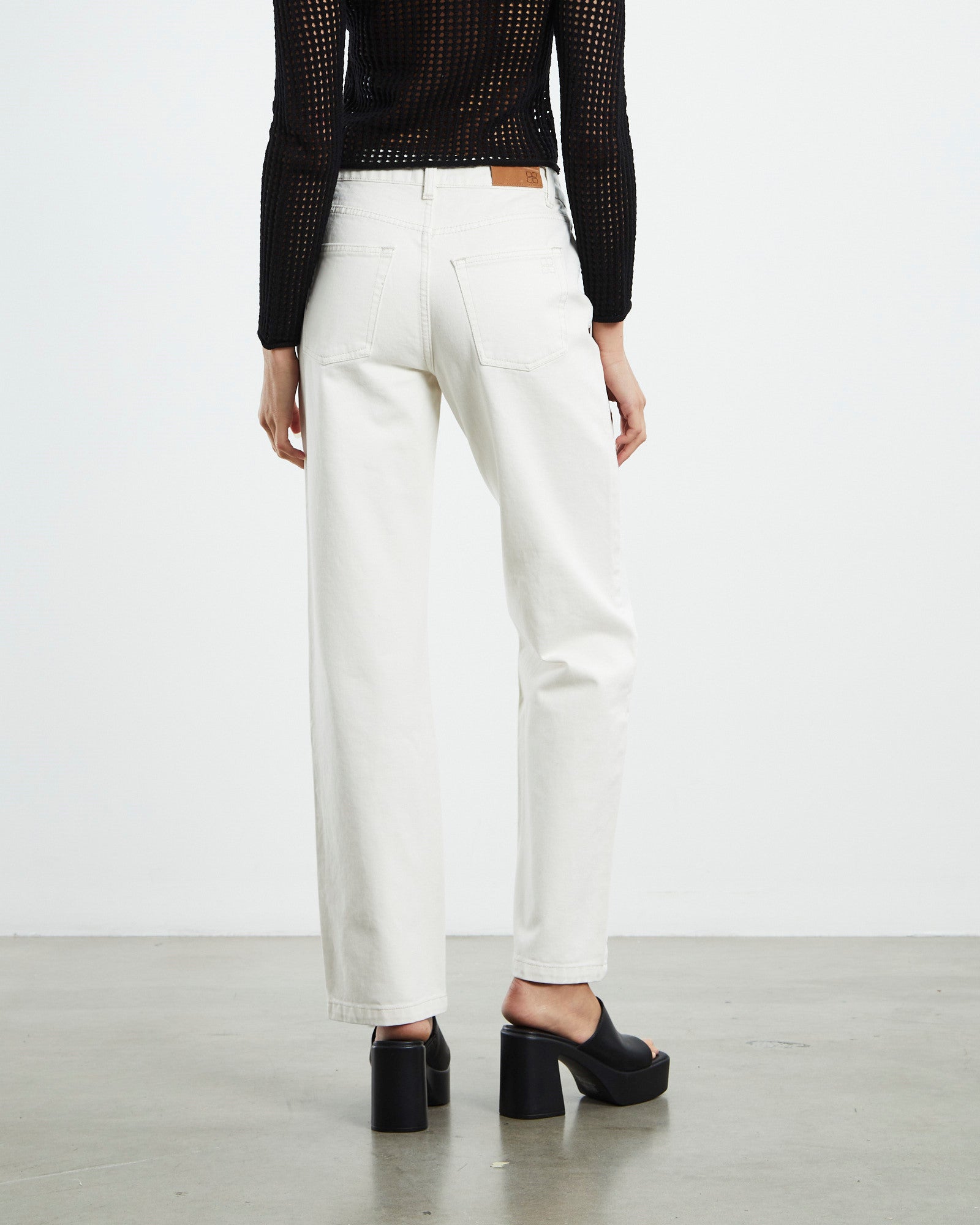 Muse Mide Rise Straight Dad Jean Vintage Ecru OFF WHIT