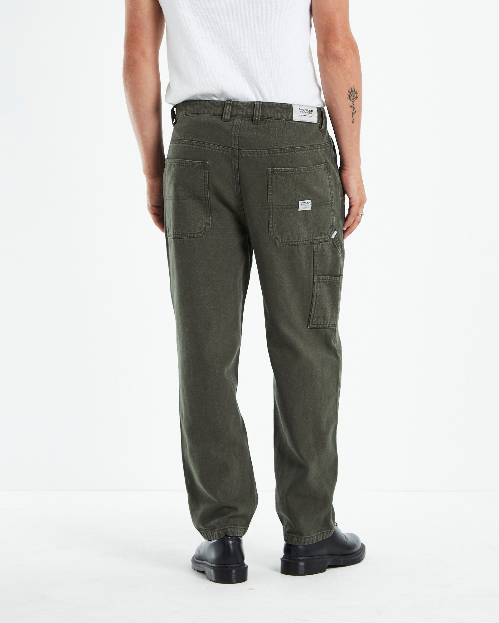 Canvas Carpenter Pants Olive Green GREEN
