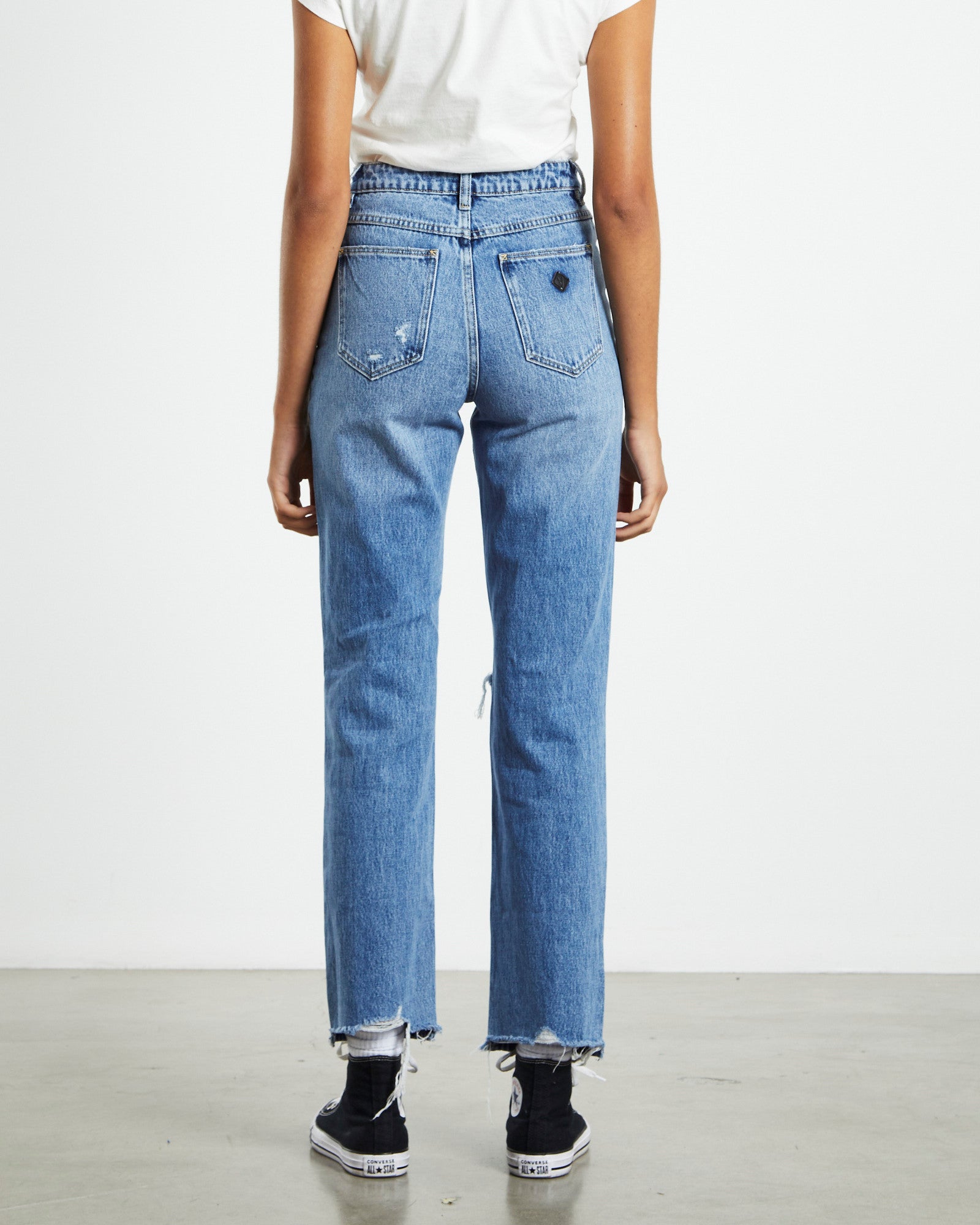 A 94 High Straight Jeans Louise Rip Blue
