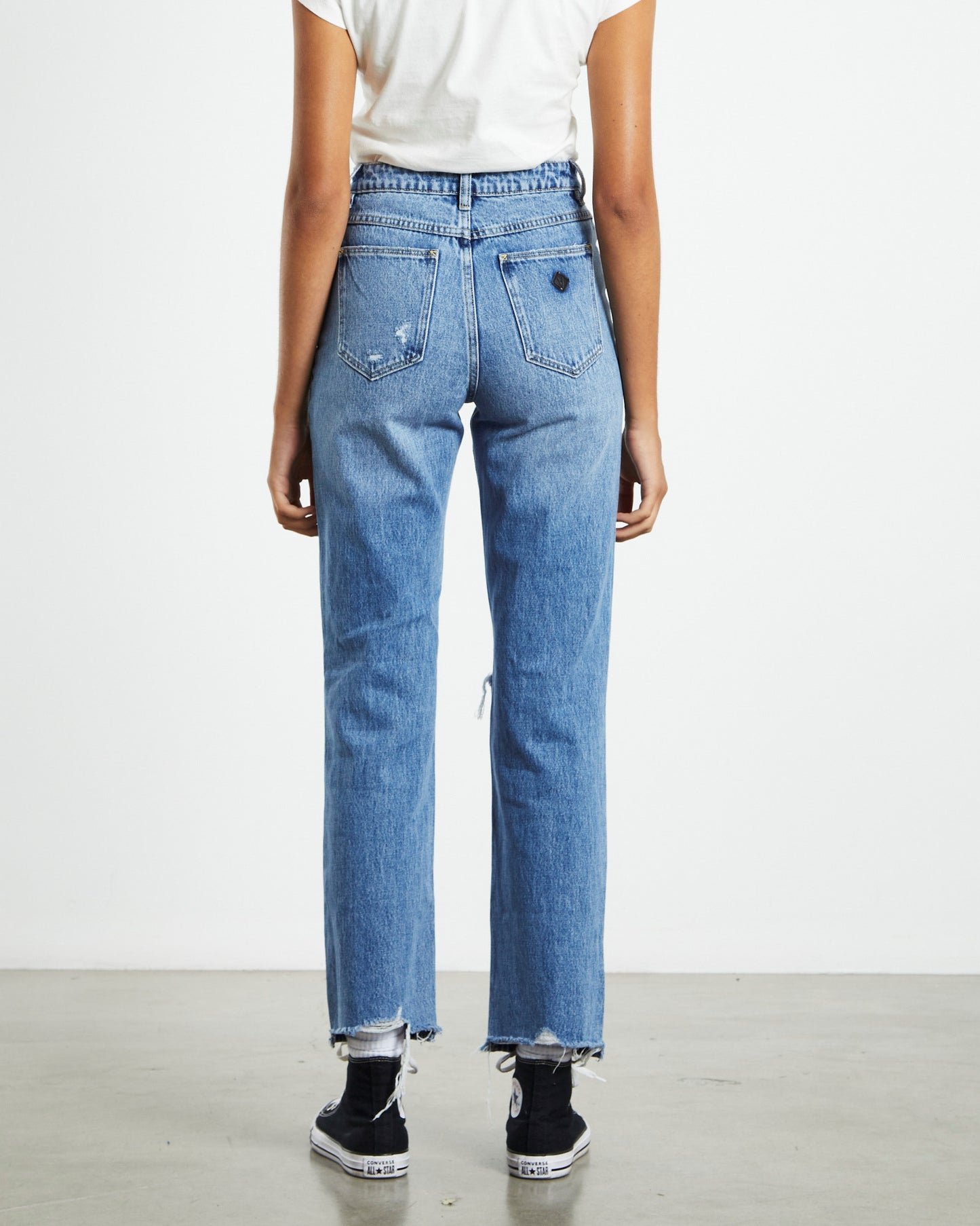 A 94 High Straight Jeans Louise Rip Blue