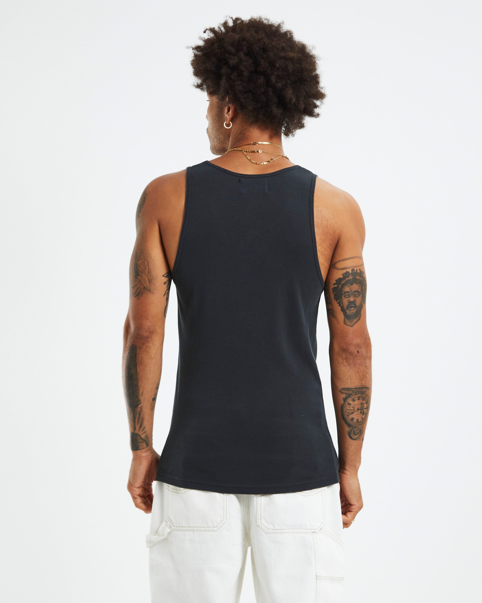 Trade Rib Tank Sulphur Black BLACK