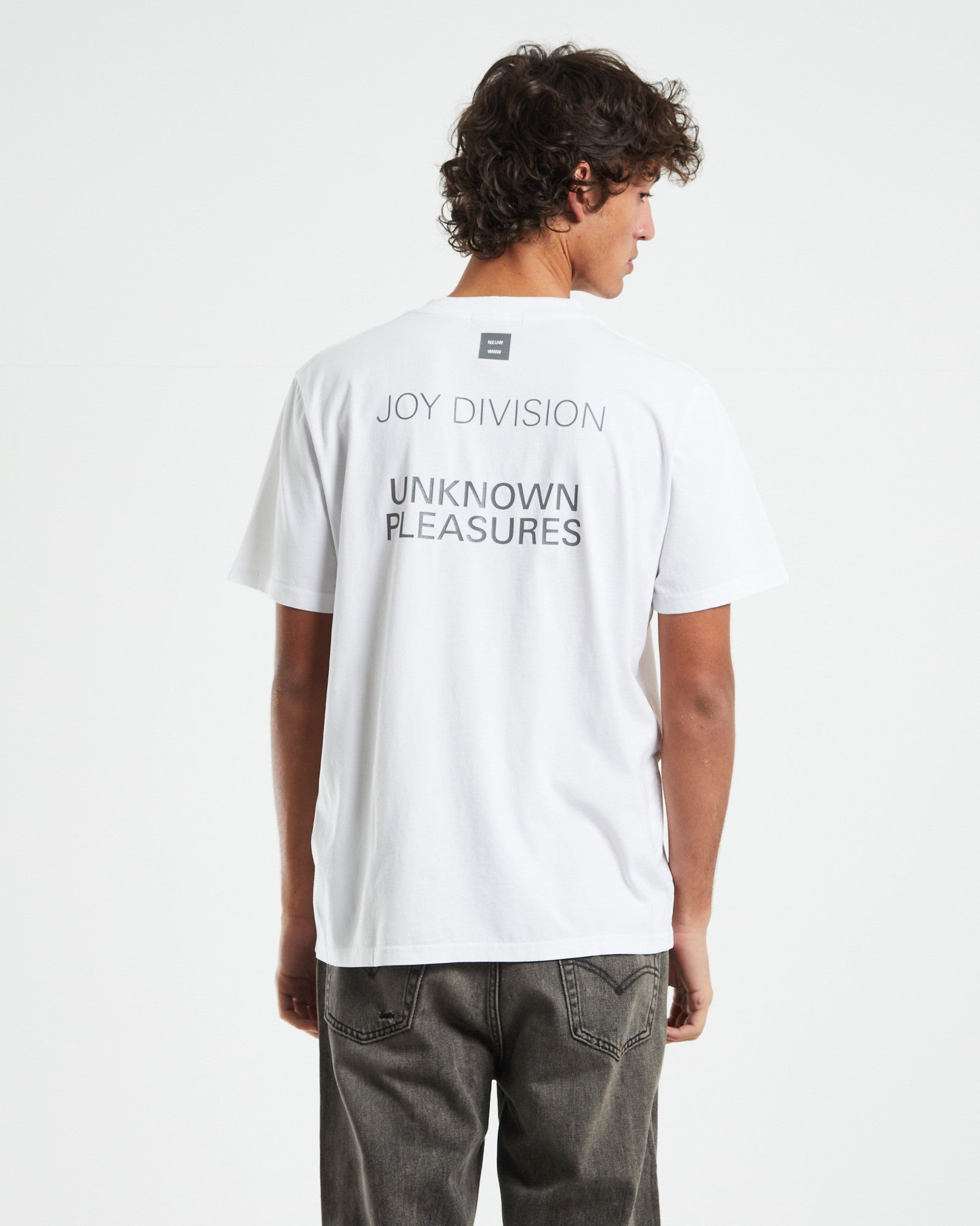 Joy Division Unknown Pleasures Band T-shirt White WHITE
