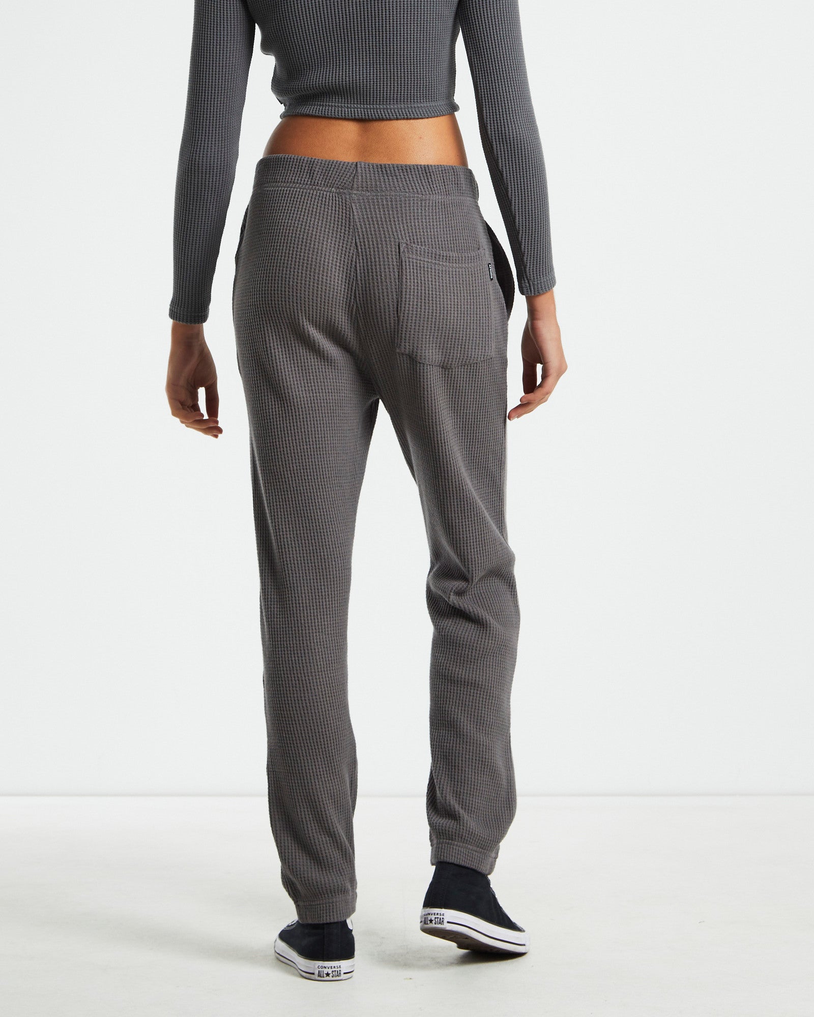 Recycled Waffle Track Pants Steel Grey GREY