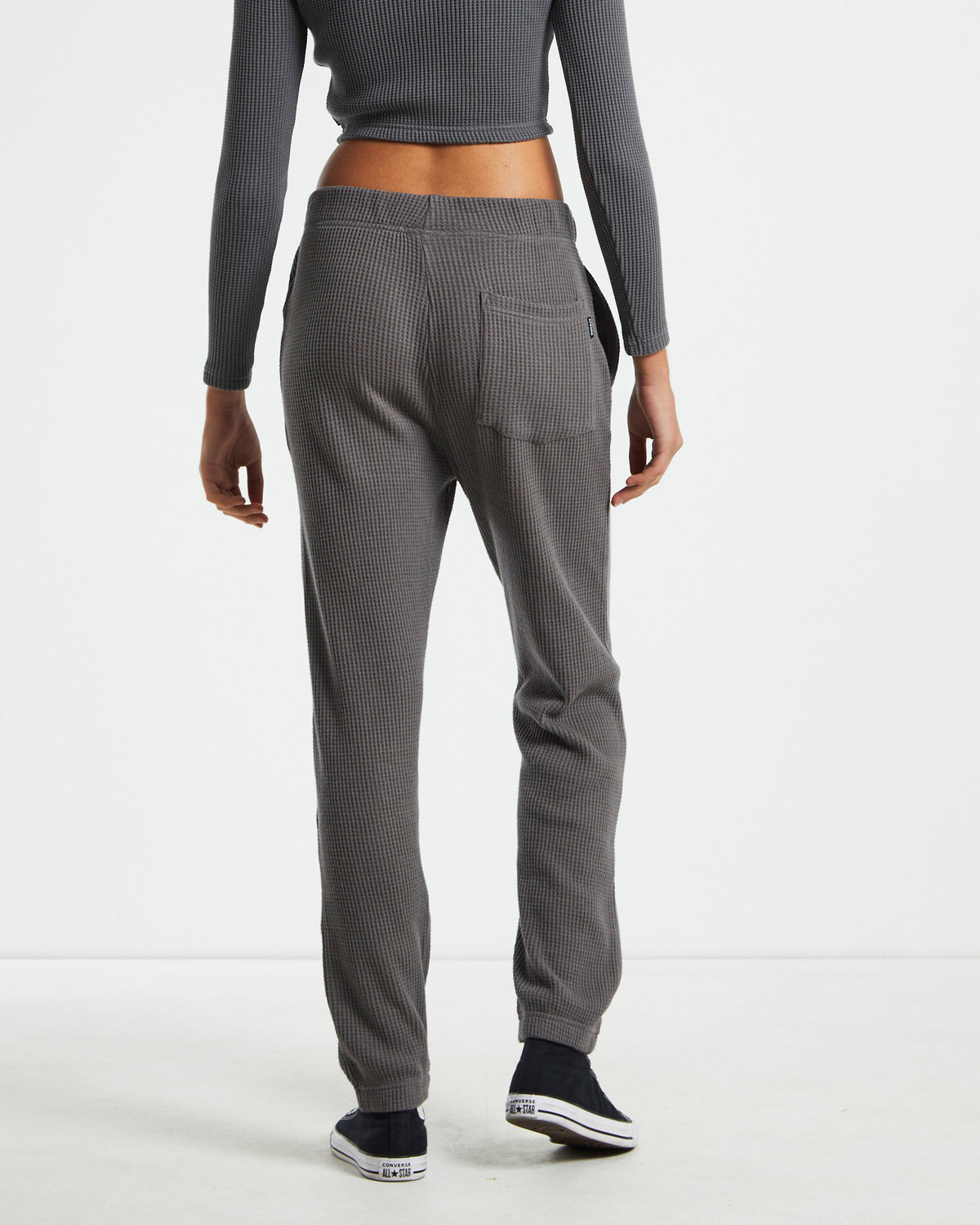 Recycled Waffle Track Pants Steel Grey GREY