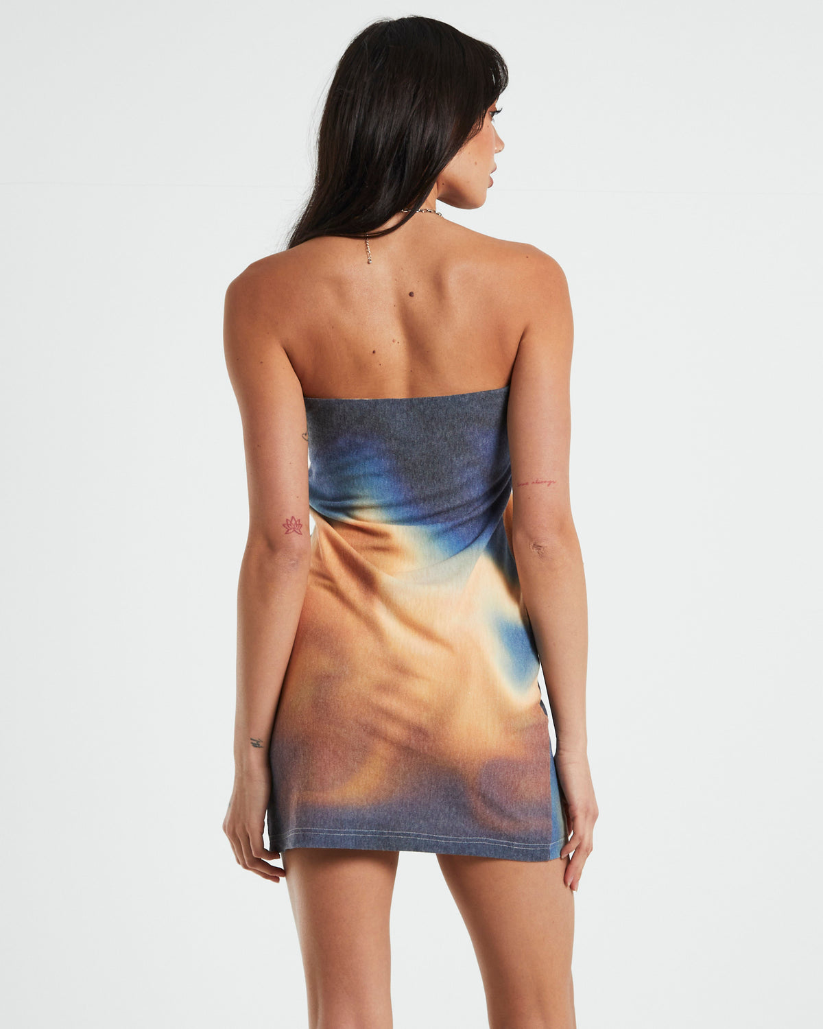 Della Printed Strapless Knit Mini Dress in Assorted ASSORTED