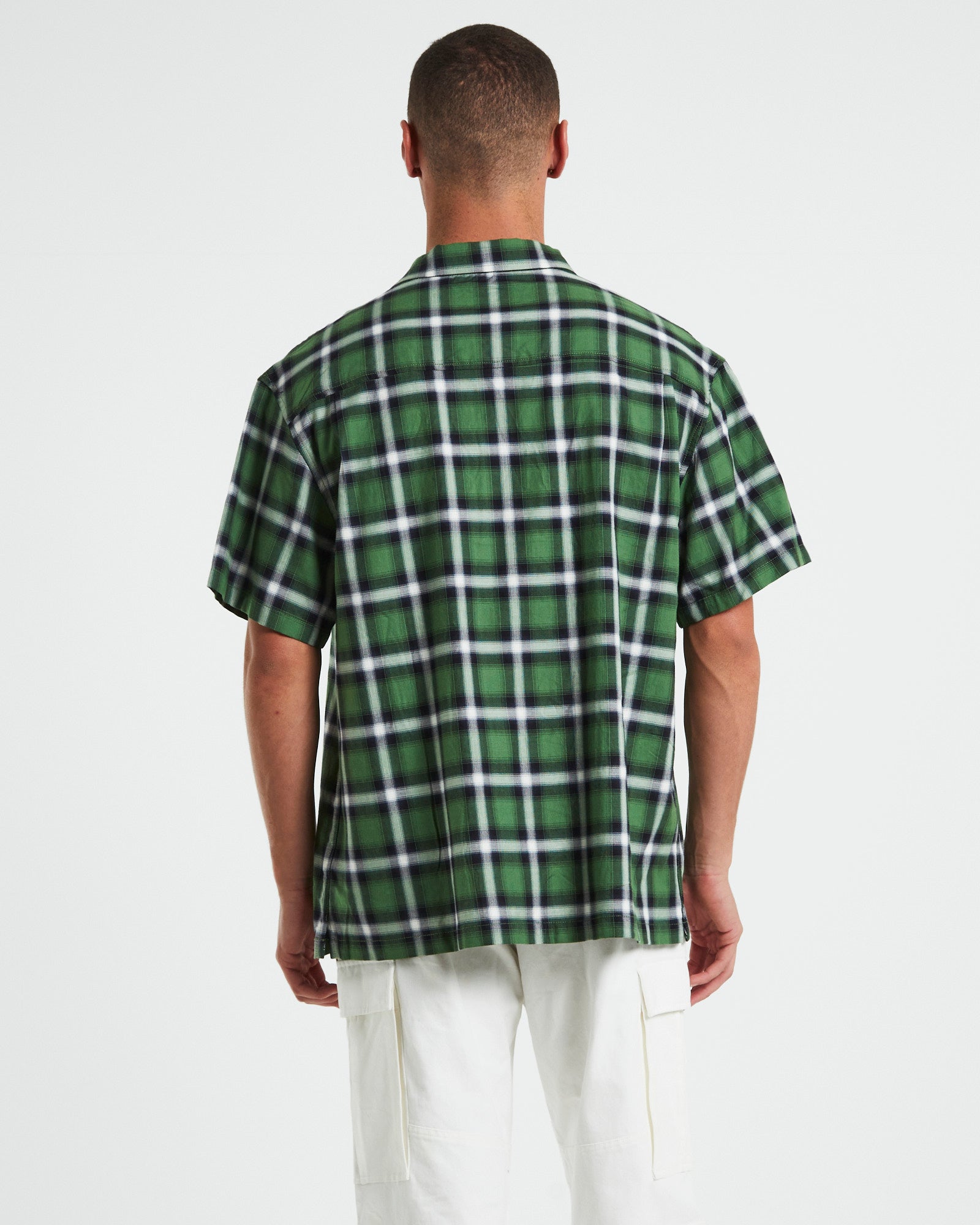 Pocket Check Ss Shirt Green