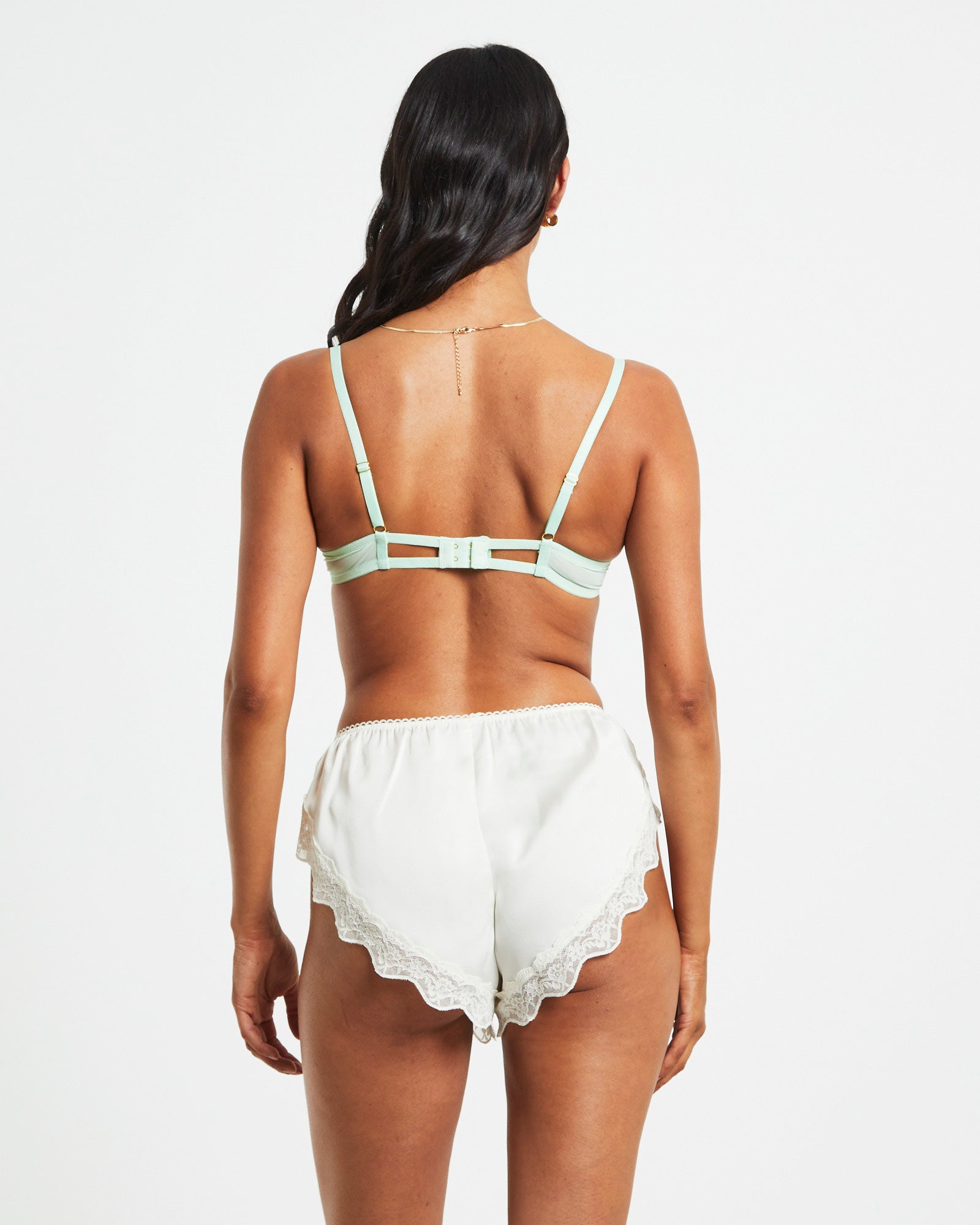 Maple Scallop Lace Cage Bra in Mint Green MINT