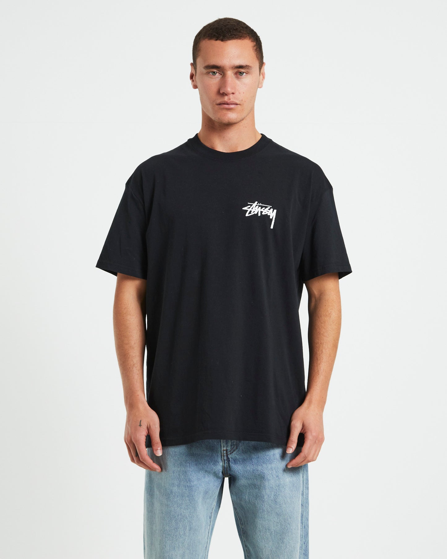 Pair Of Dice Solid Short Sleeve T-Shirt in Black