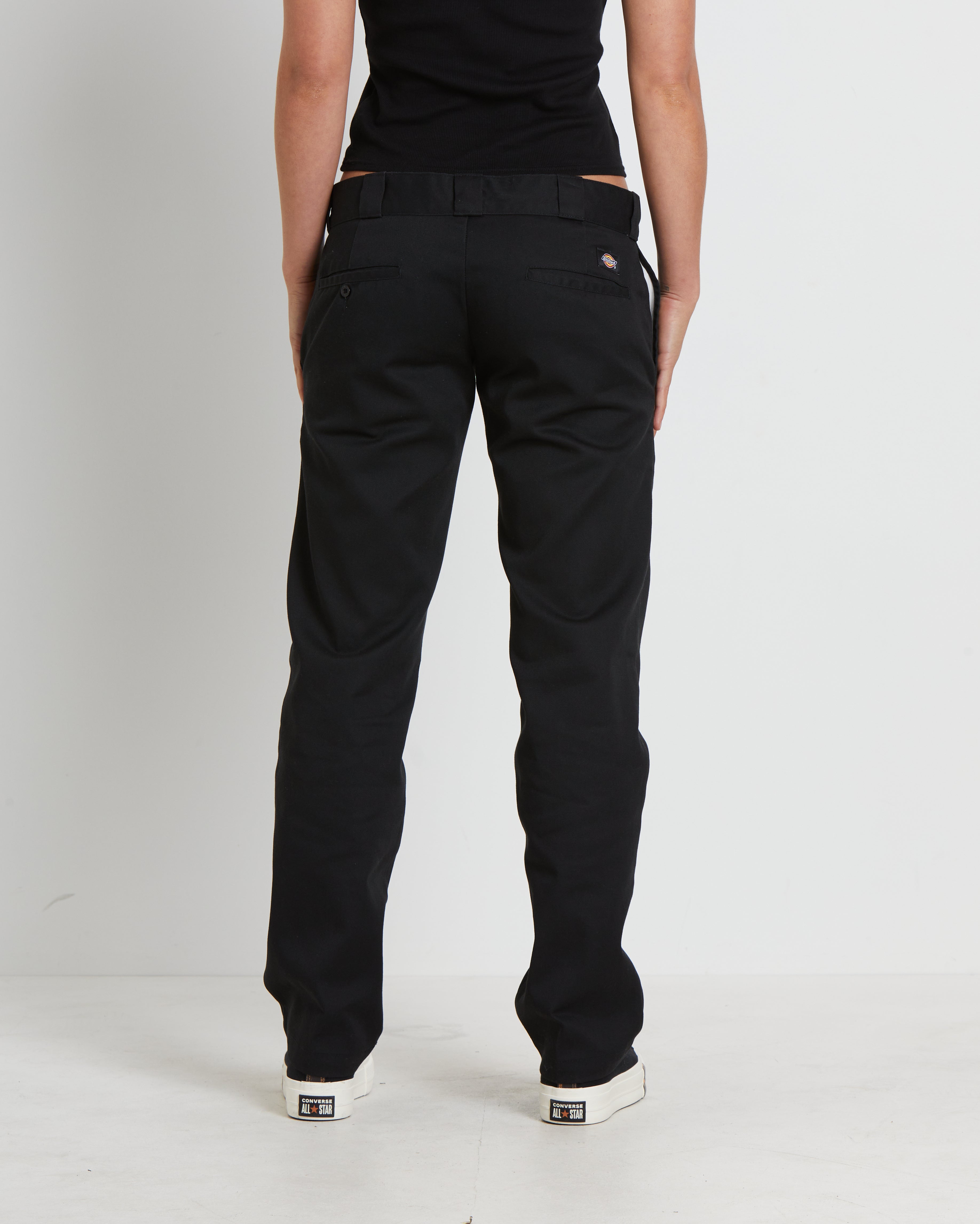 875 Washed Low Rider Pants in Black BLACK