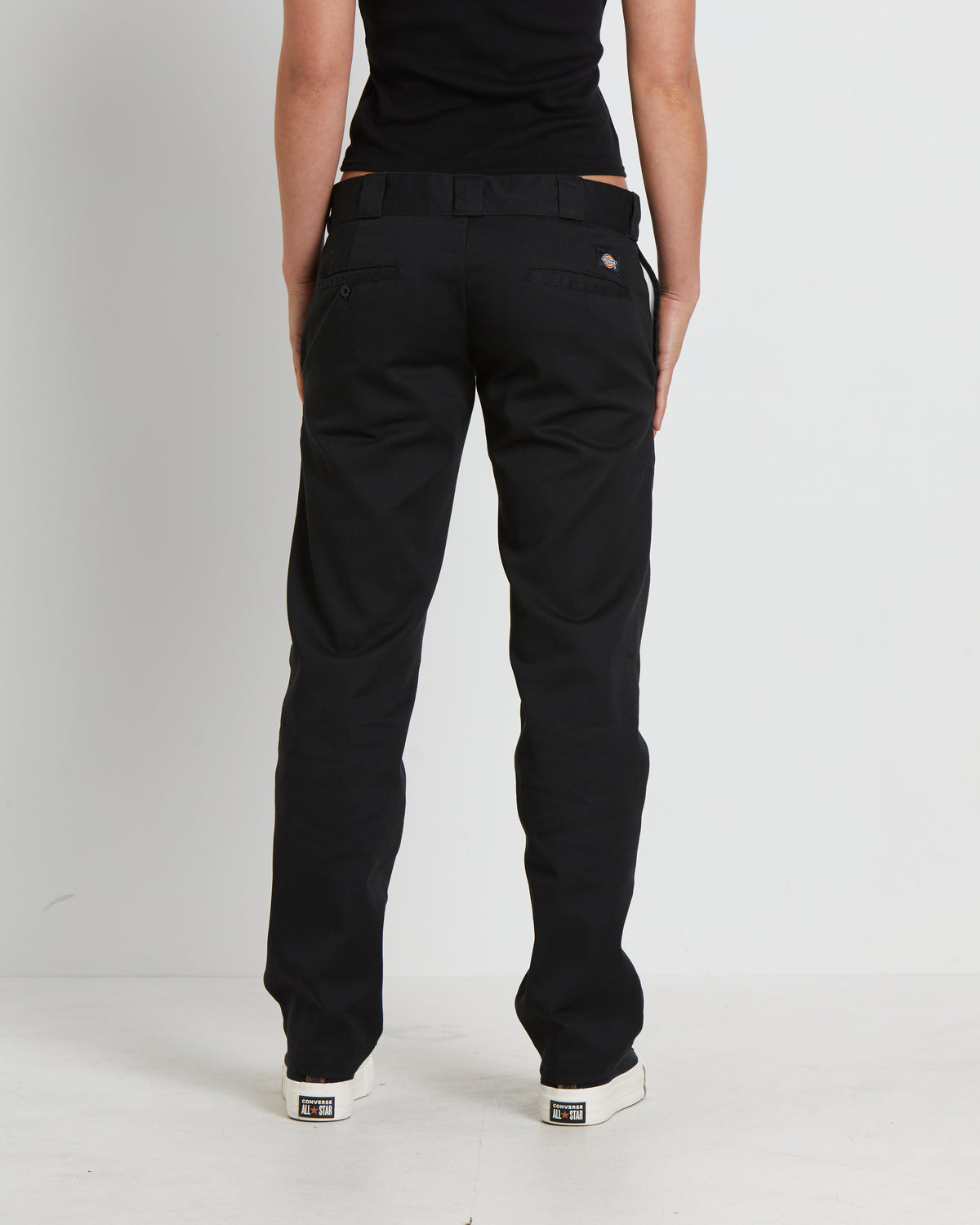 875 Washed Low Rider Pants in Black BLACK