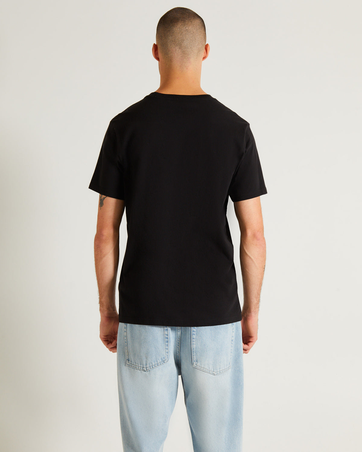 Basic Crew Neck Short Sleeve T-Shirt BLACK