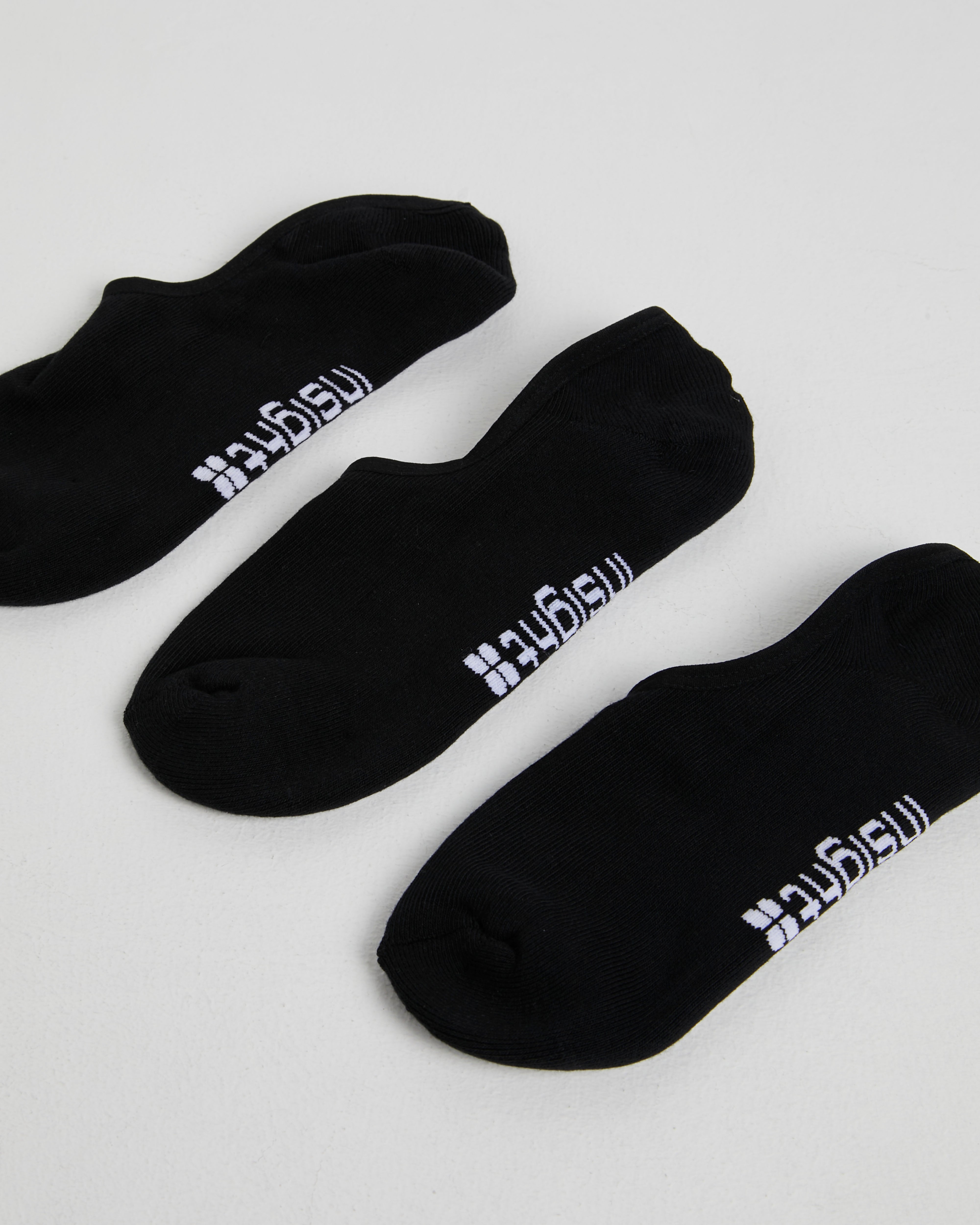 3 Pack Logo Invisible Sock BLACK