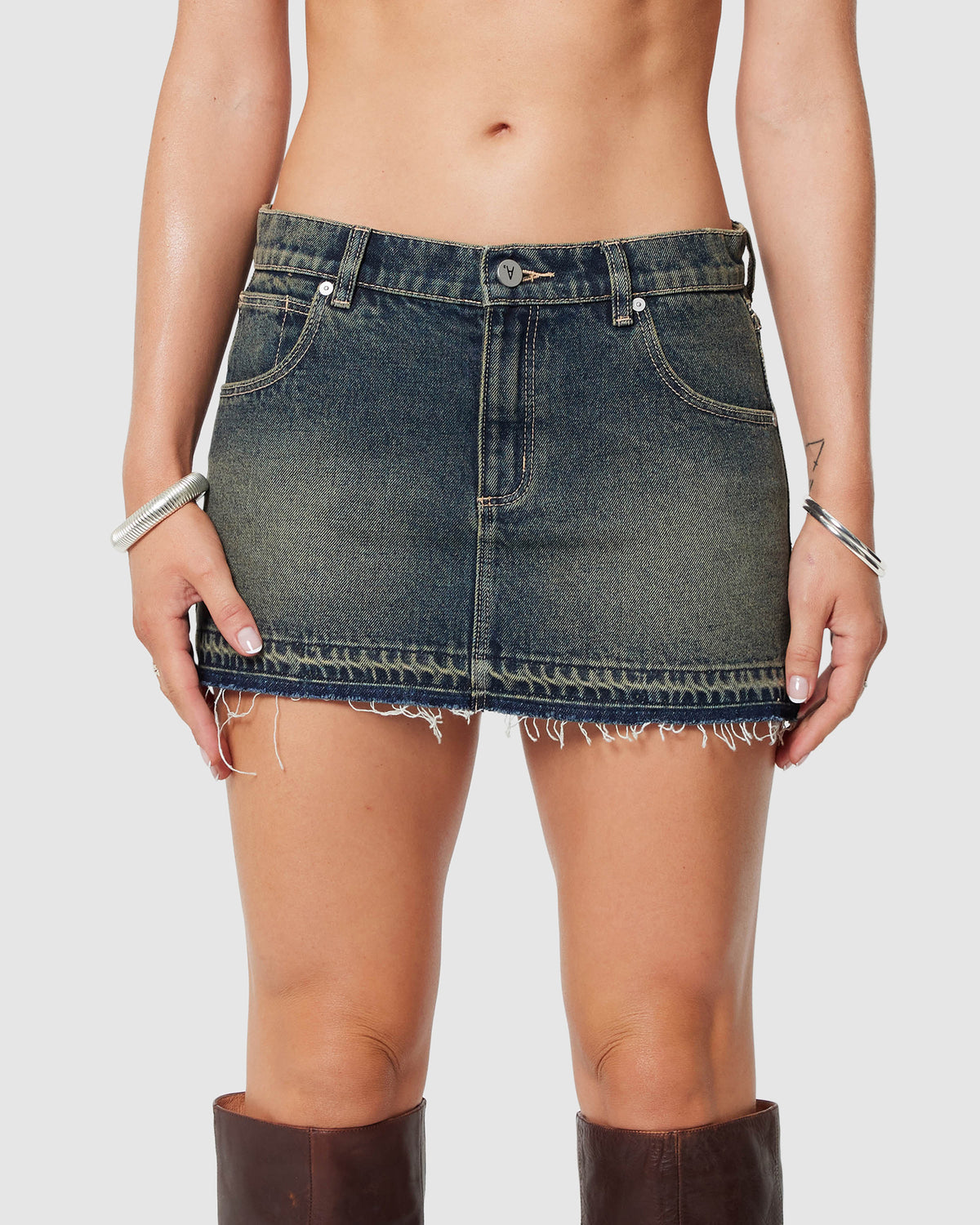 99 Low Denim Skirt Quinn TINT DARK BLUE