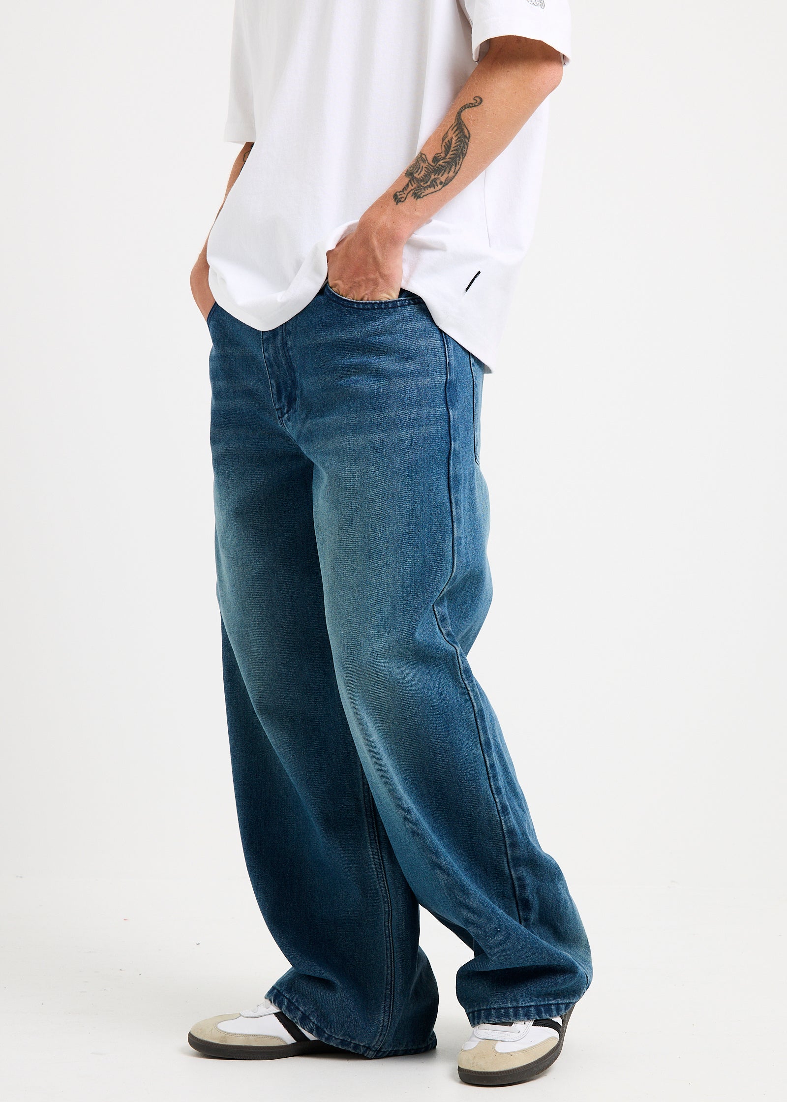 Society Baggy Denim Jeans WESTING BLUE