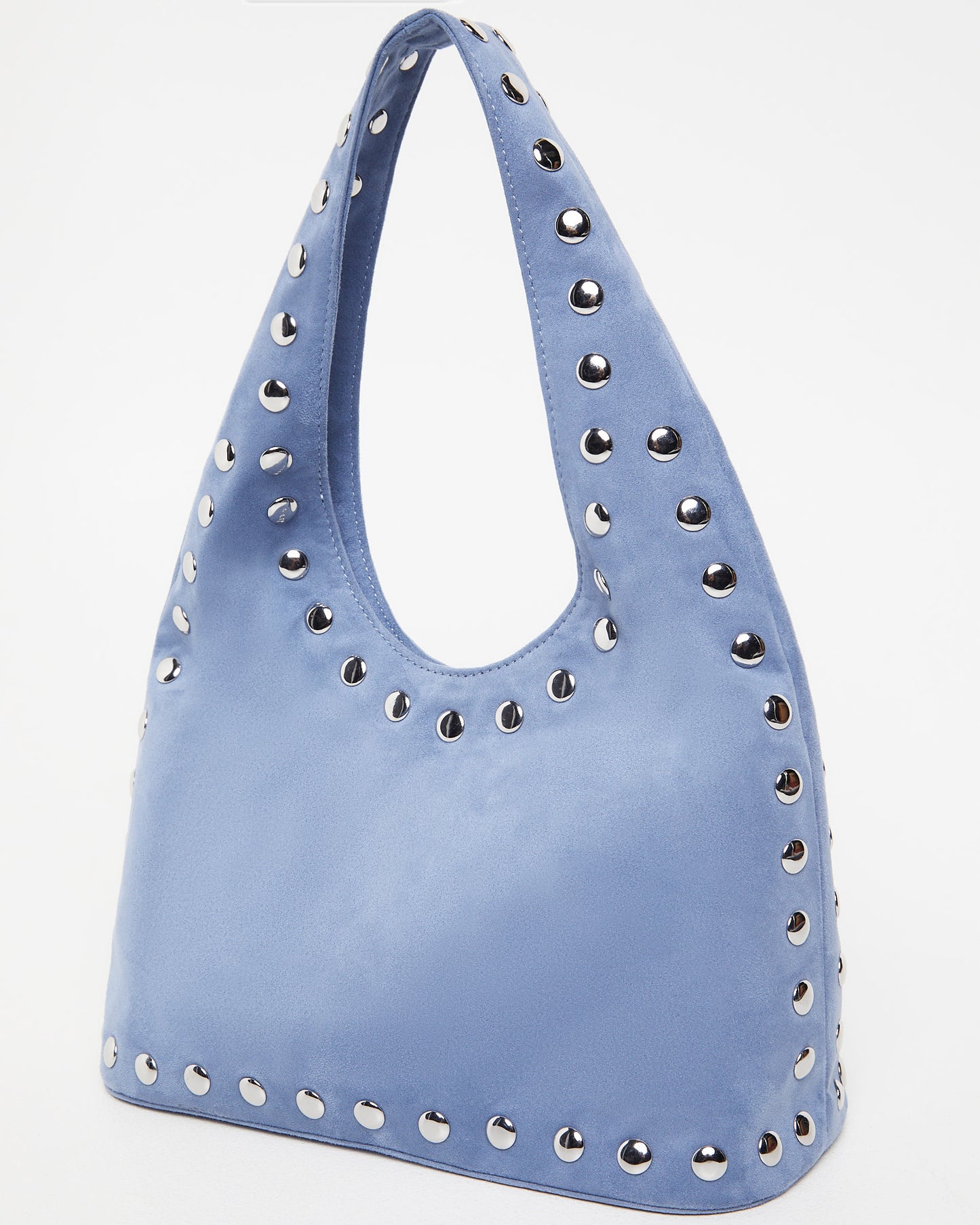 Stud Hobo Shoulder Bag LT BLUE