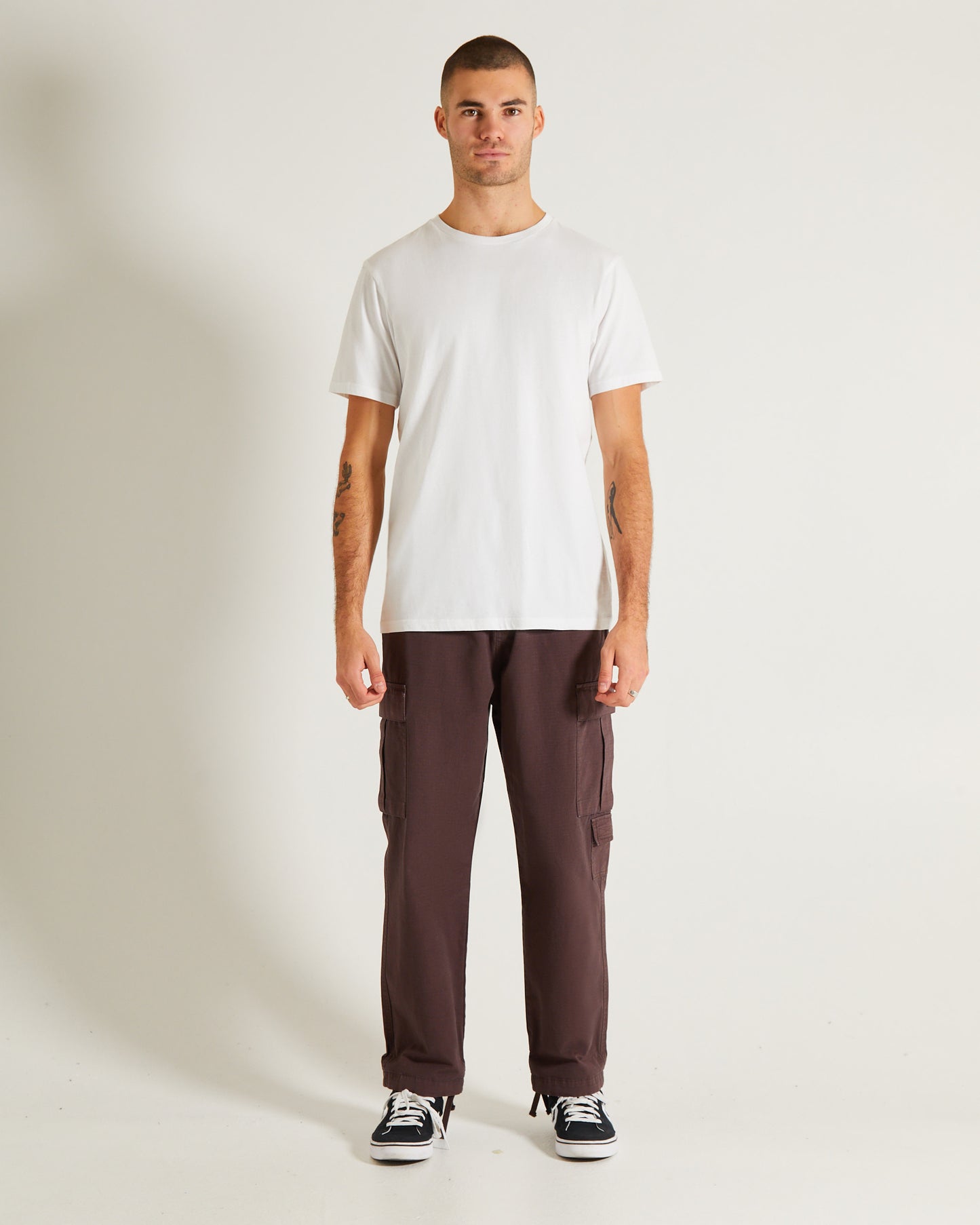 Basic Crew Neck Short Sleeve T-Shirt WHITE