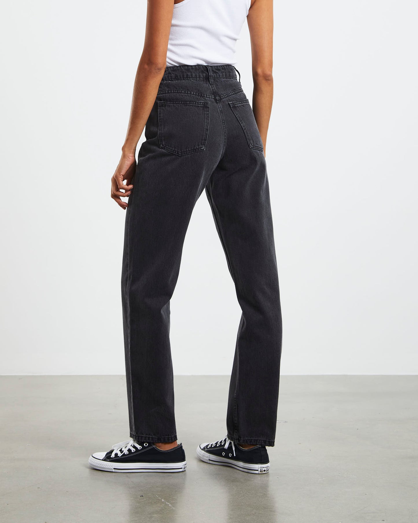 Brandi High Rise Straight Leg Jeans Vintage Black