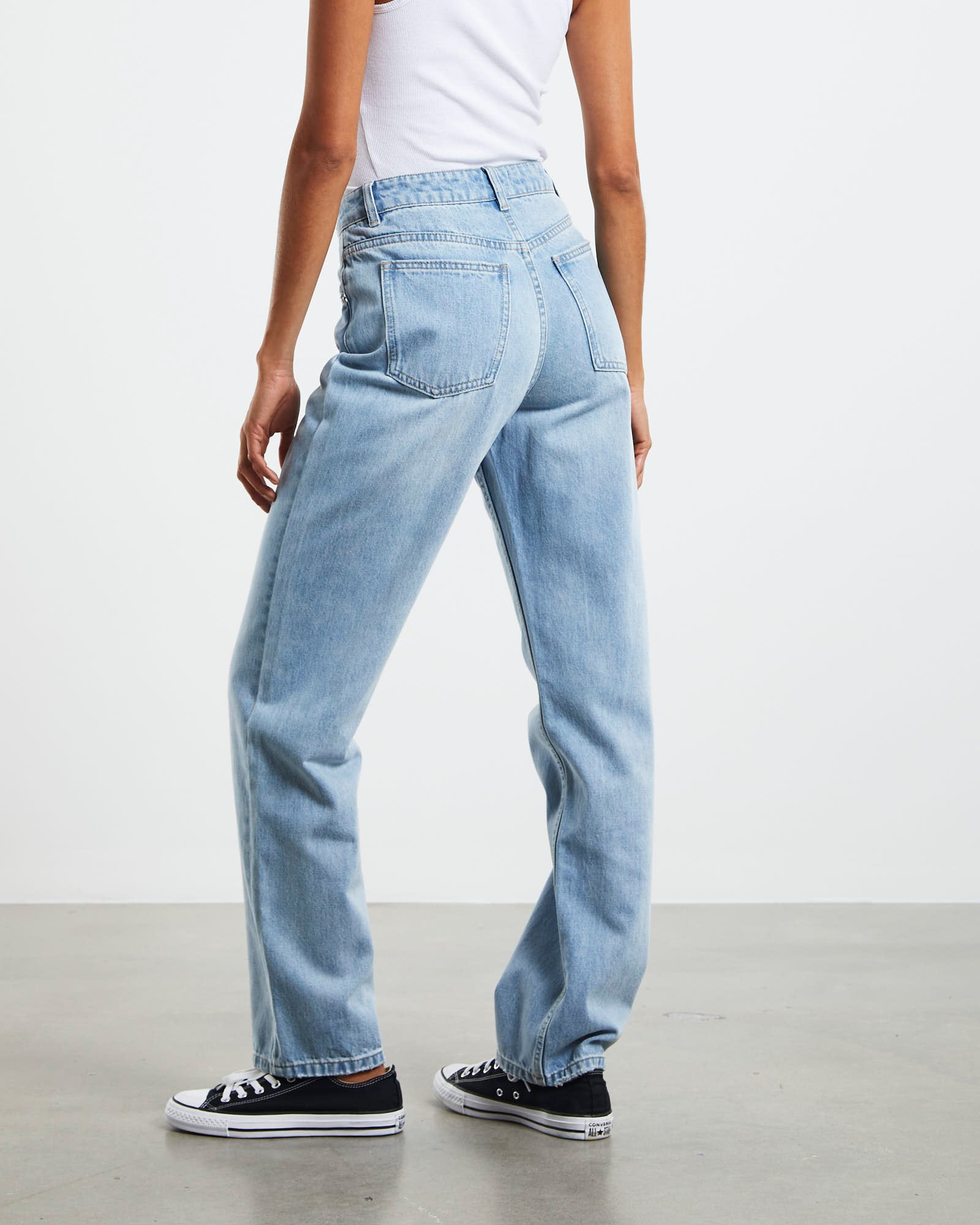 Brandi High Rise Straight Leg Jeans Vintage Blue BLUE