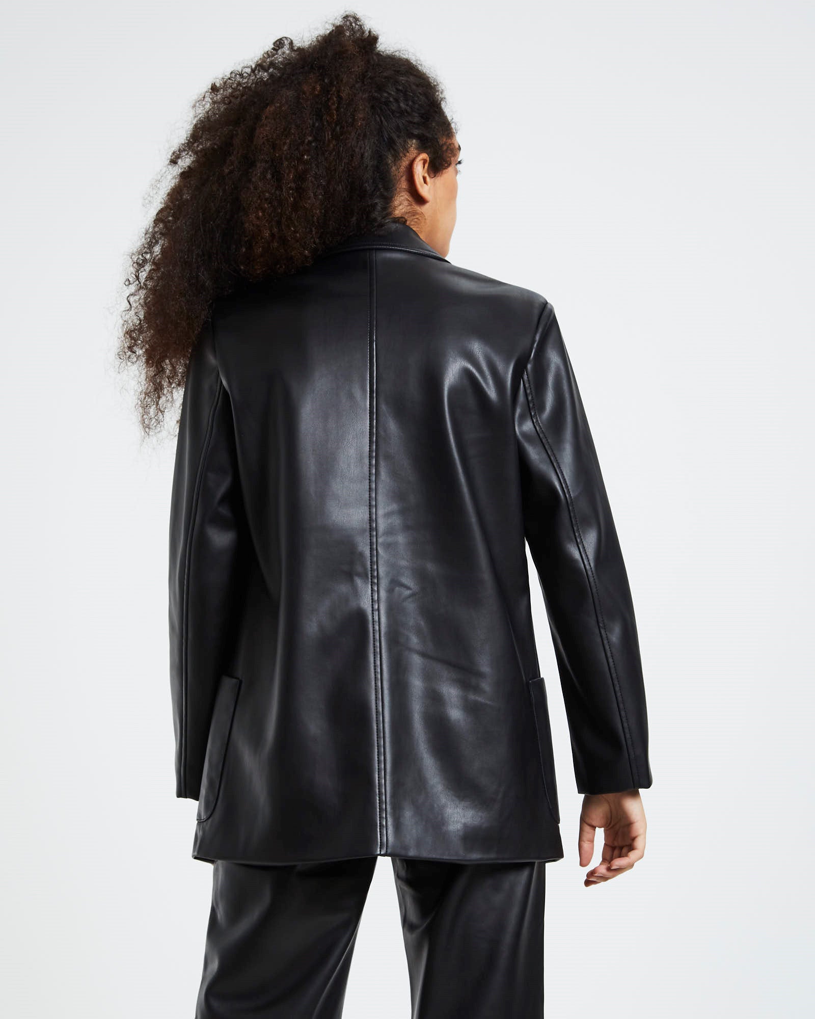 Karli PU Blazer Black BLACK