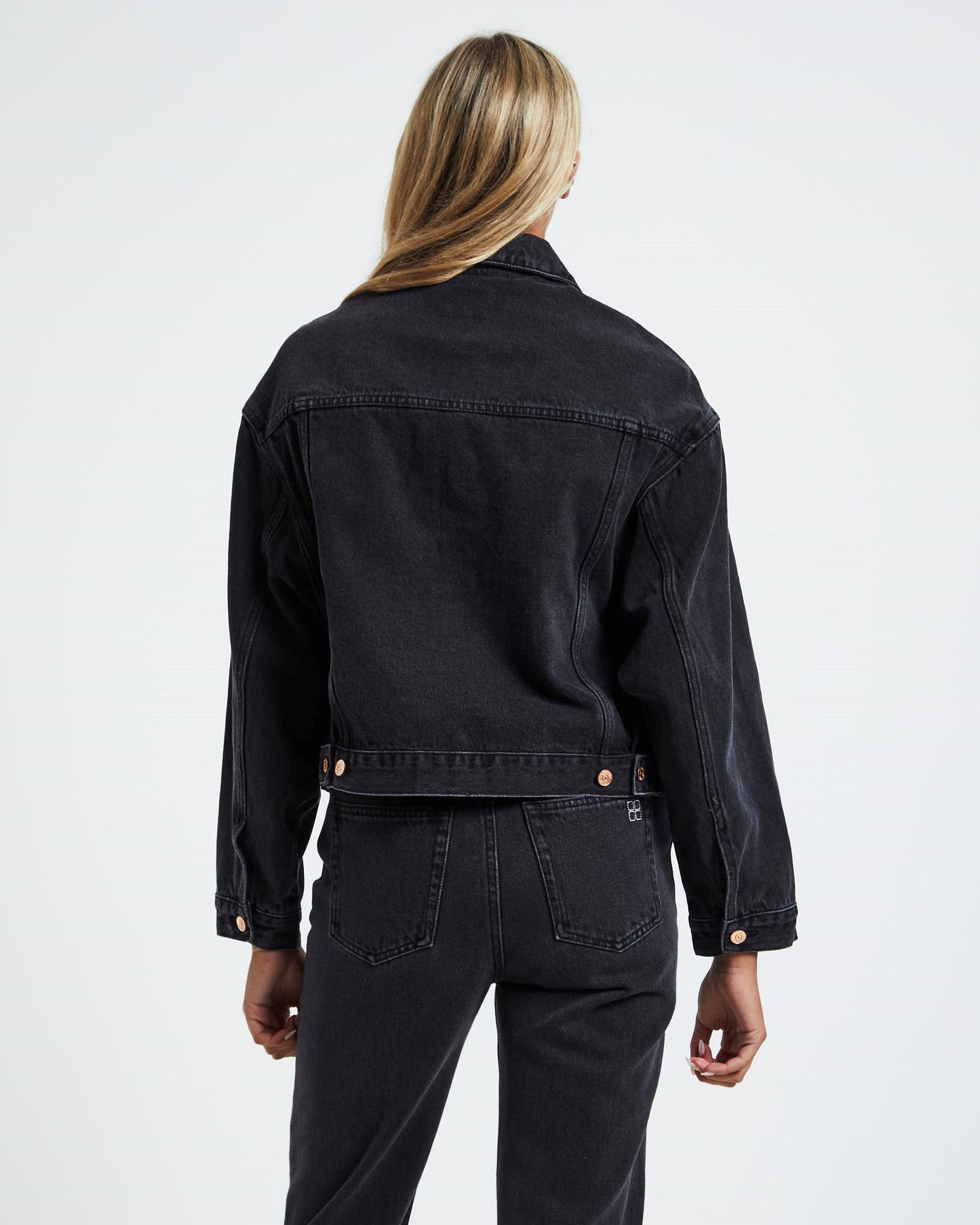 Kenny Baggy Denim Jacket After Dark Black