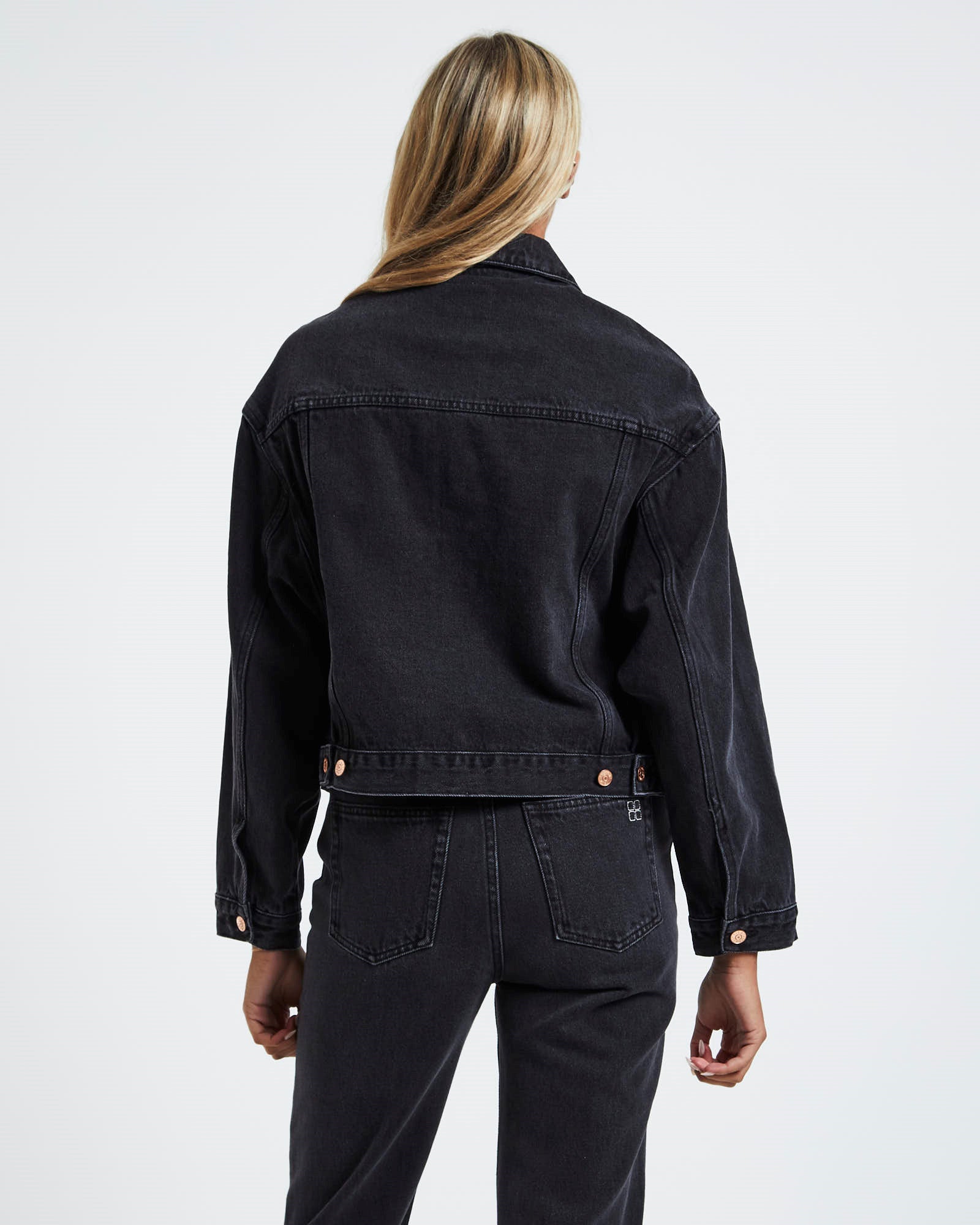 Kenny Baggy Denim Jacket After Dark Black BLACK