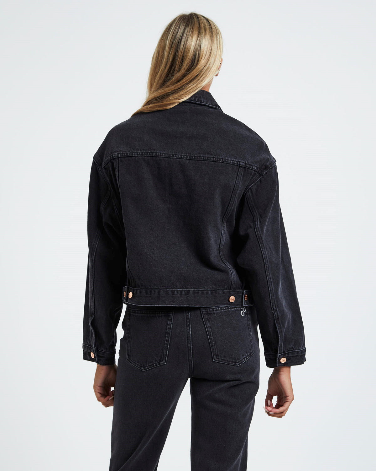 Kenny Baggy Denim Jacket After Dark Black BLACK