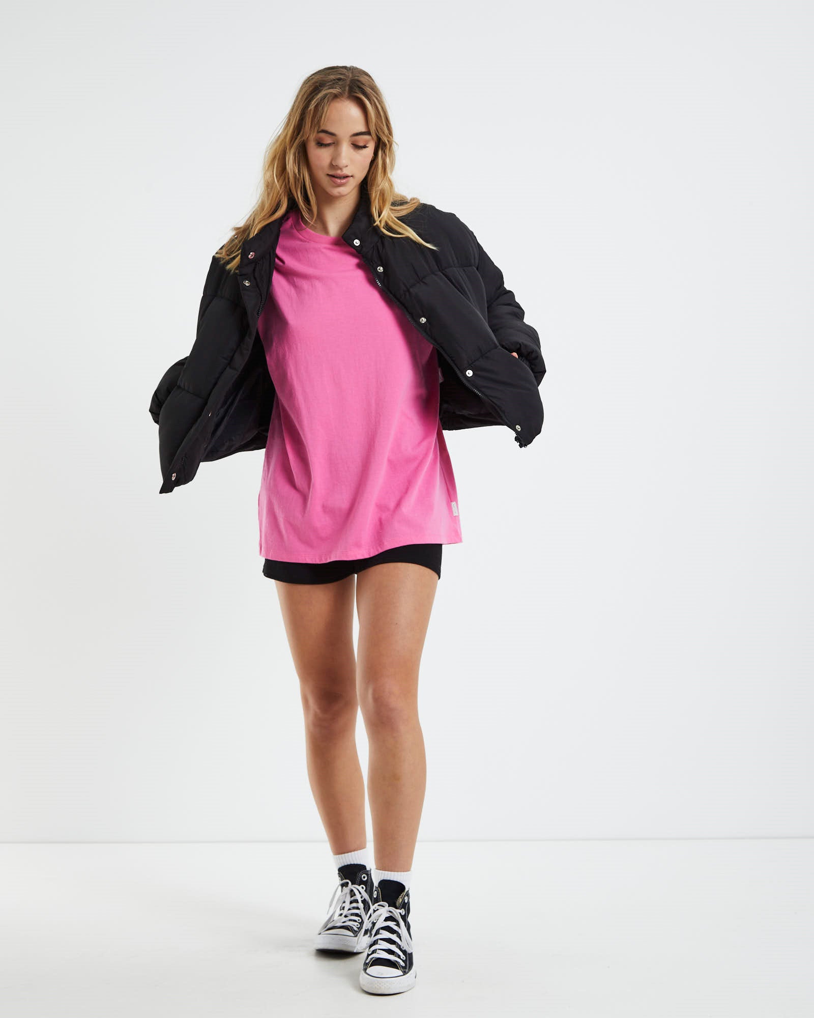 State Oversized Long Sleeve T-Shirt Pink PINK