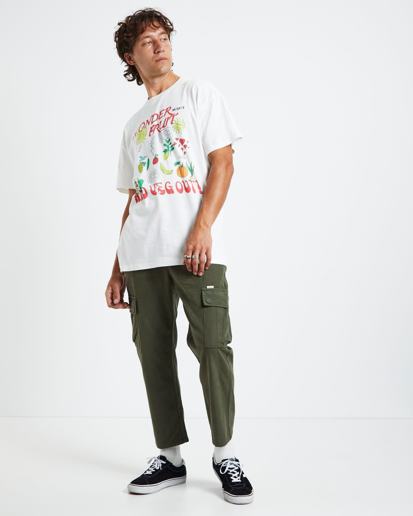 Wonder Fruit T-Shirt Washed White WHITE