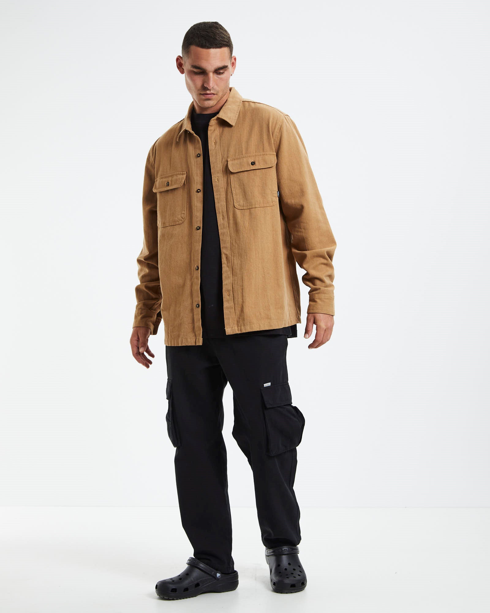Up Nation Work Long Sleeve Shirt Tan TAN