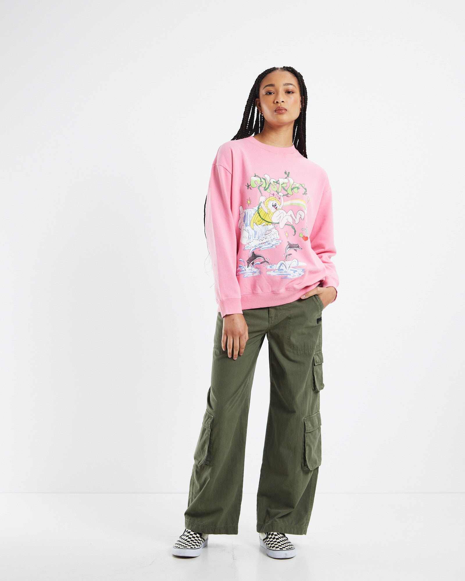 Molly Falls Oversized Crew Jumper Candy Pink CANDY PINK