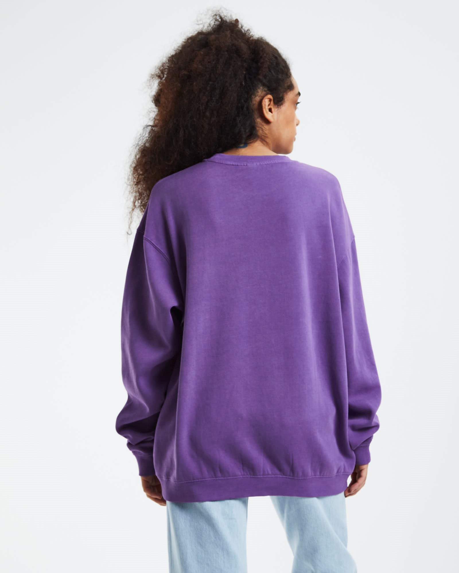 LA Lakers Vintage HWC Big Logo Crew Jumper Faded Purple FADED PURPLE