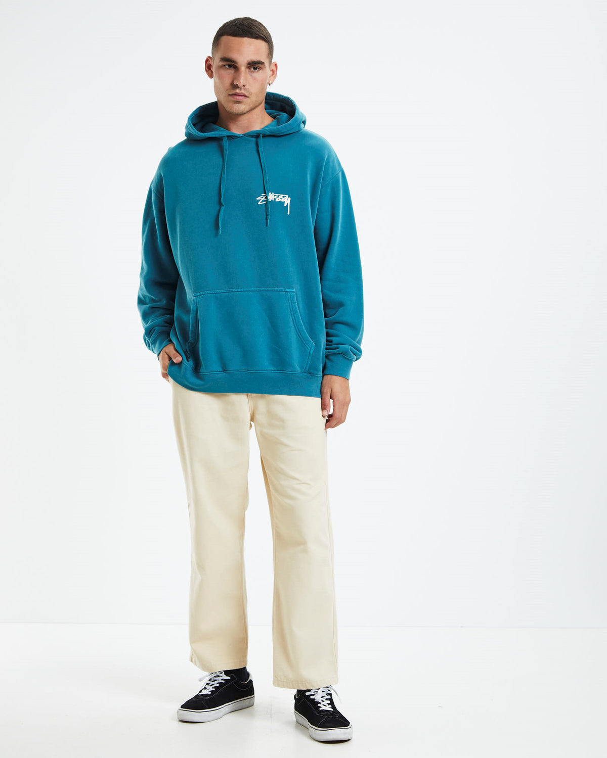Shadow Script Hoodie Pigment Dark Teal TEAL
