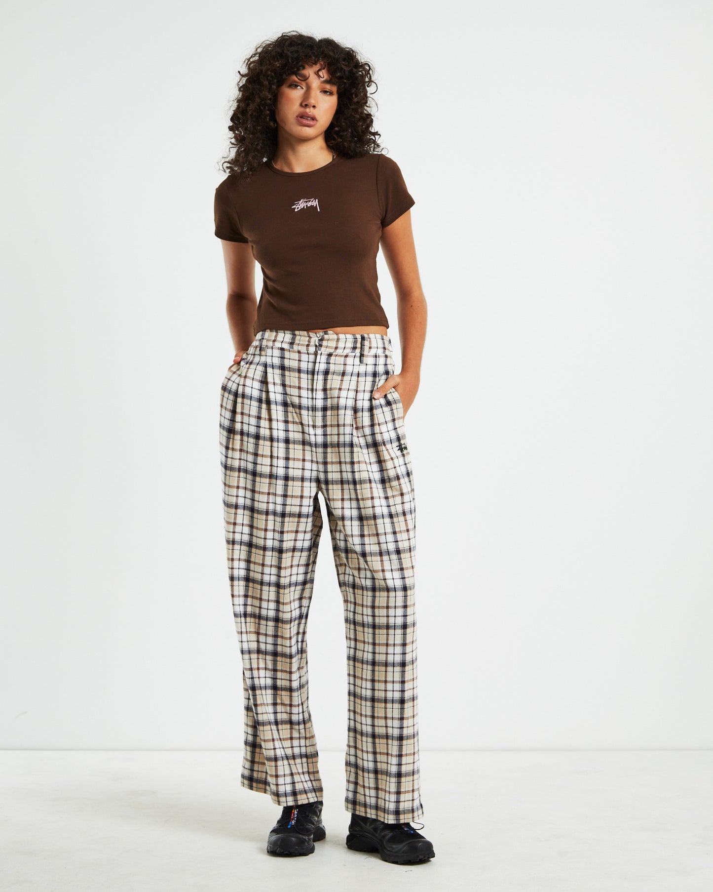 Graffiti Rib Tee Brown