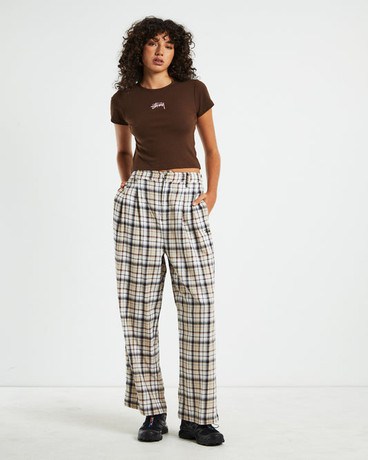 Graffiti Rib Tee Brown