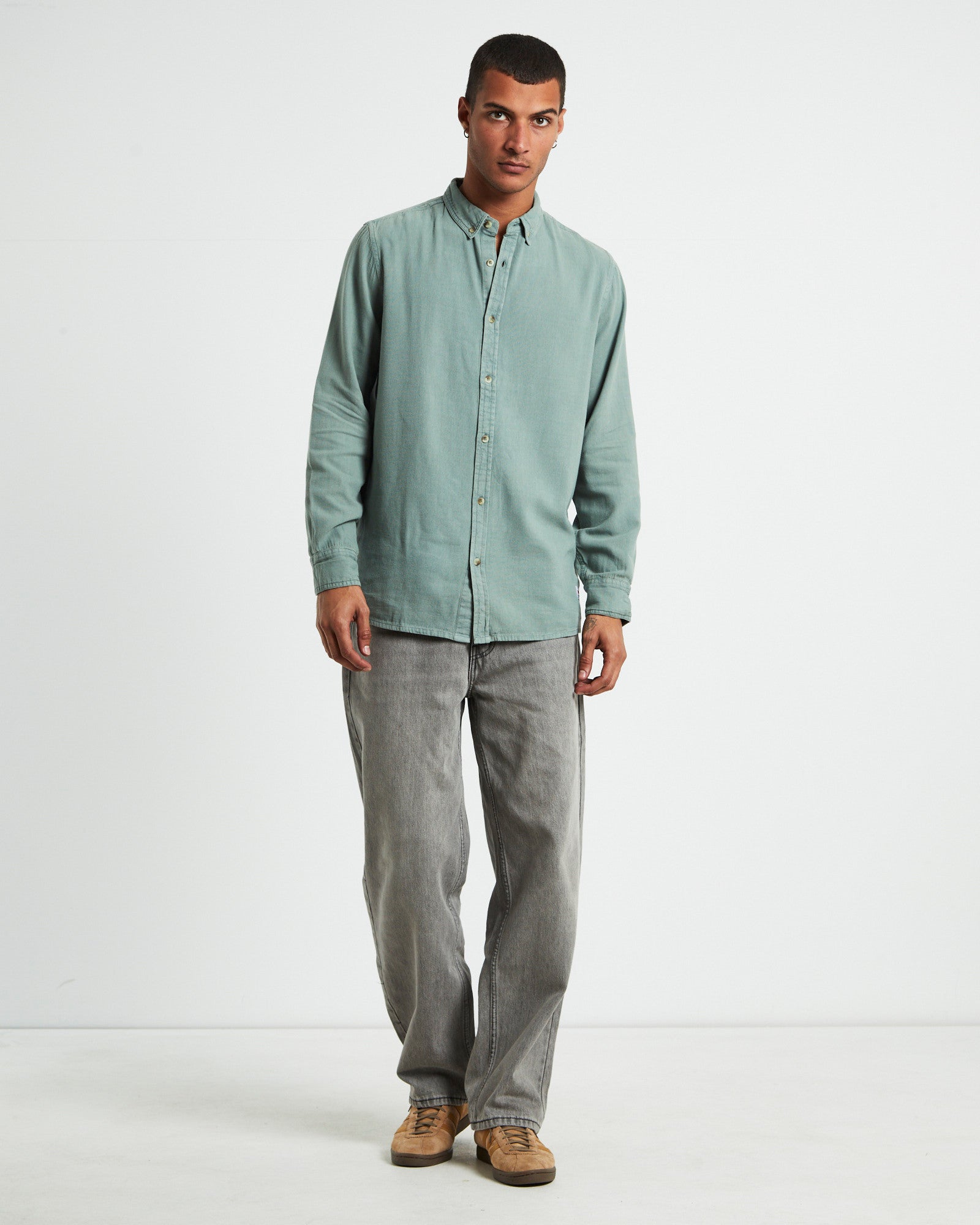Men At Work Oxford Shirt Moss Green GREEN